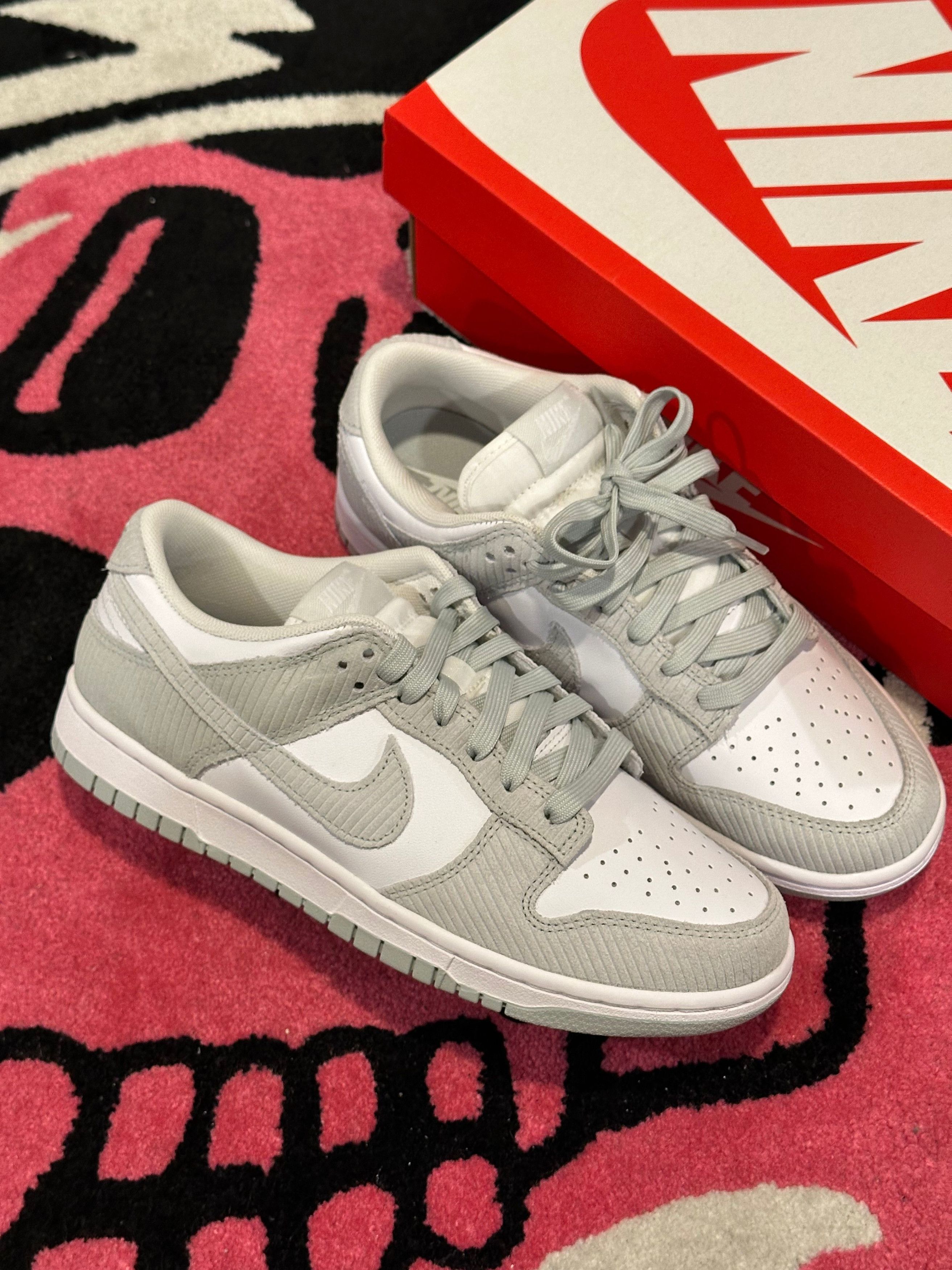 Nike Dunk Low Light Silver Corduroy (Women's)