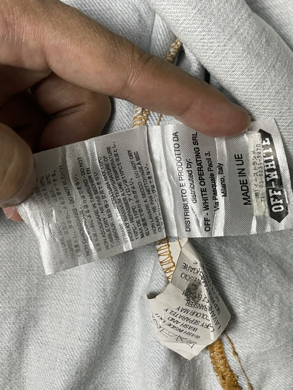 Designer × Off-White Rare Off-White Denim Jacket (55) Size US M / EU 48-50 / 2 - 13 Thumbnail