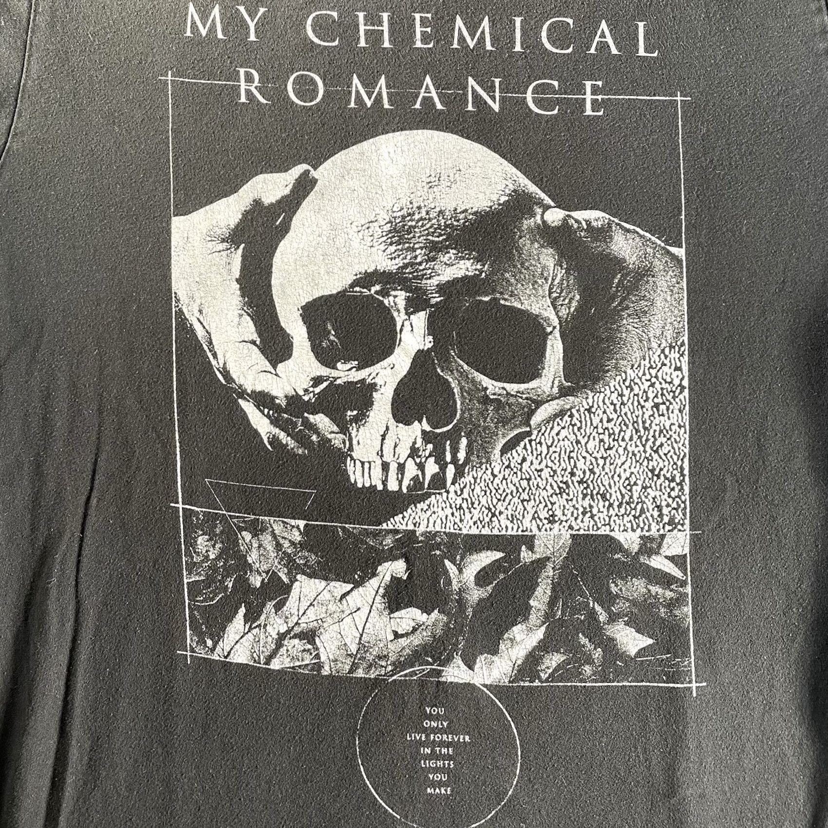 Olive My Chemical Romance Shirt Mens M Black Skull Lights You Make Live Forever T-Shirt M Mens SZ Size US M / EU 48-50 / 2 - 3 Thumbnail