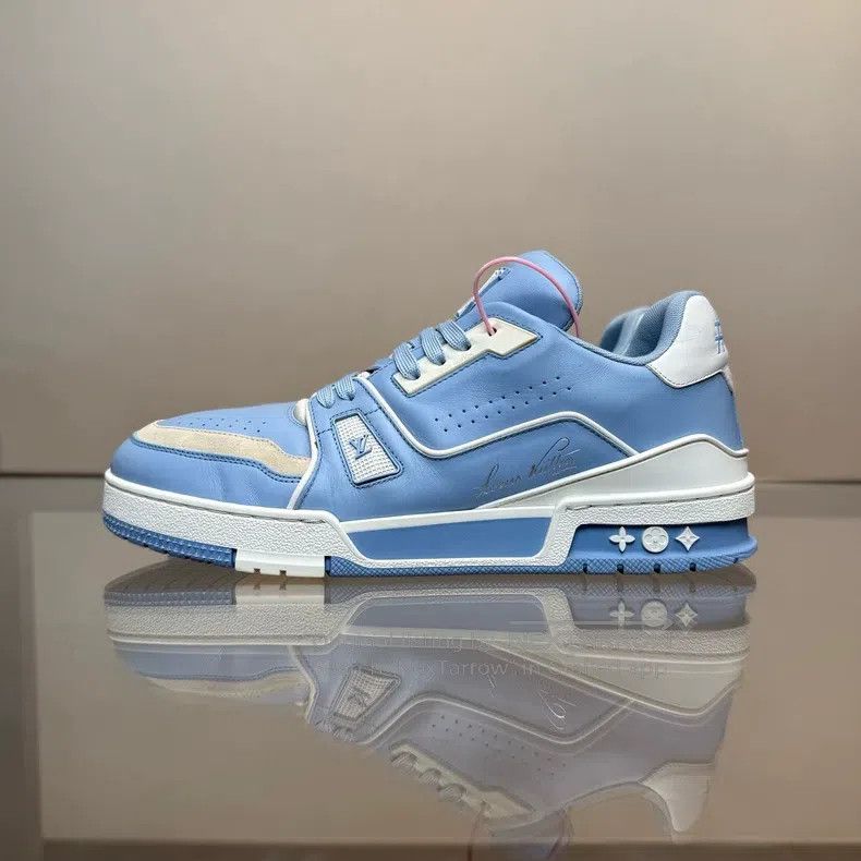 Louis Vuitton Louis Vuitton Trainer Sky Blue shoes Size US 7 / EU 40 - 4 Thumbnail