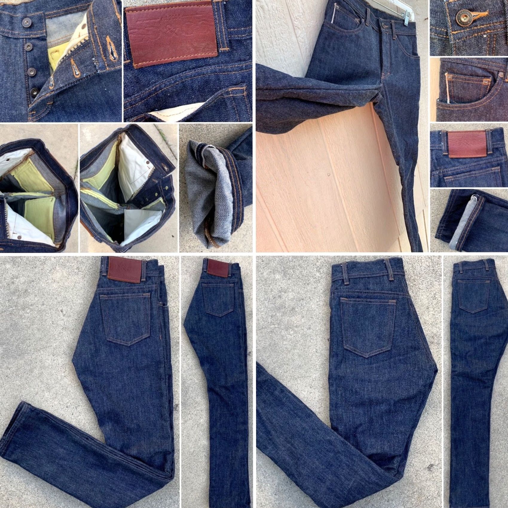 CO VINTAGE Lawless Denim & Co Jeans Selvedge Denim LD & CO American Heritage Clothing 27 31 Blue Cotton Denim 5-Pocket Mens Size US 27 - 2 Thumbnail