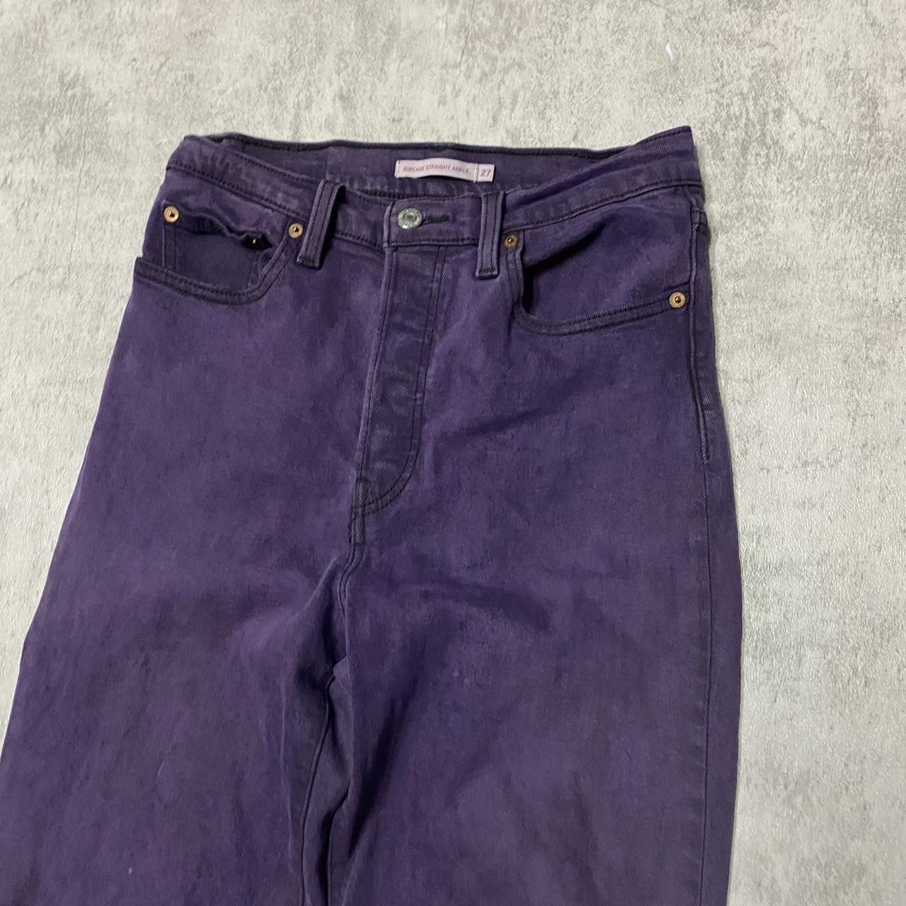 Other High-waisted straight-leg purple jeans #streetwear Size 27" / US 4 / IT 40 - 2 Thumbnail