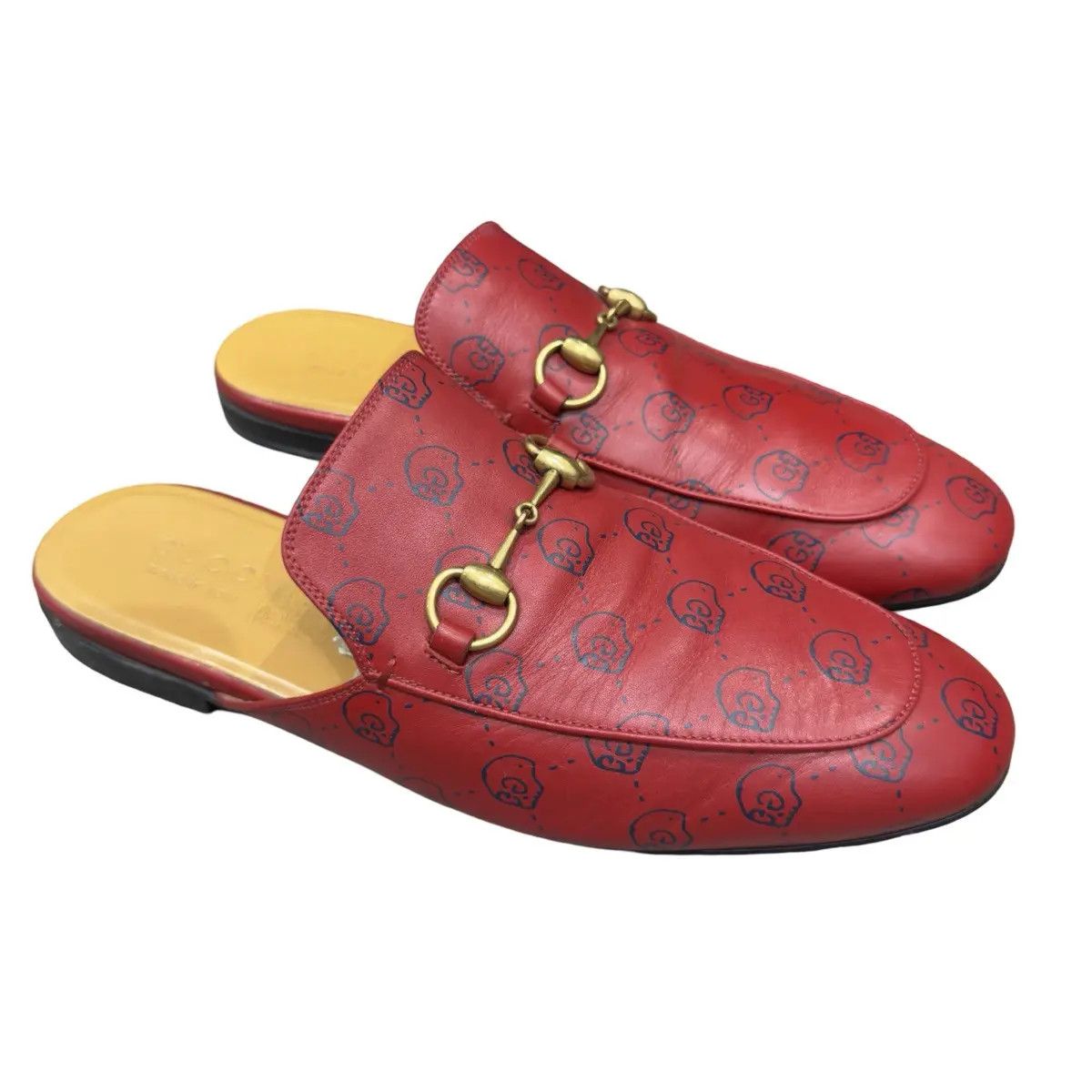 Gucci Gucci Ghost Hamlet Skull Horsebit Princetown Mules Size US 10 / EU 43 - 1 Thumbnail