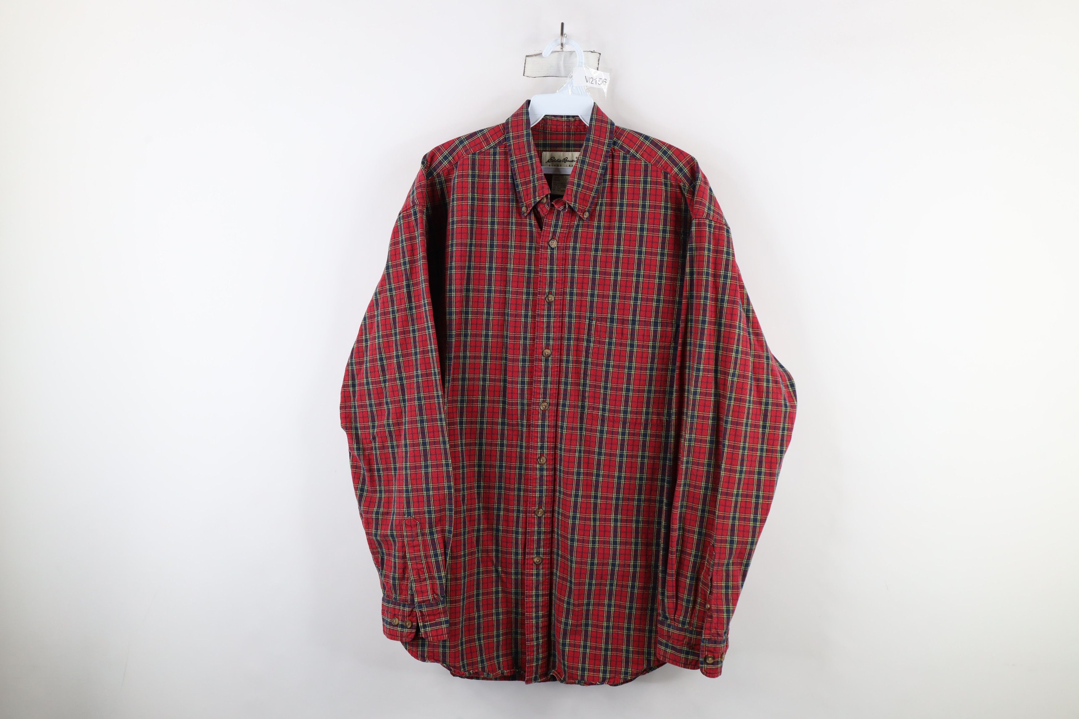 Eddie Bauer × Vintage Vintage 90s Eddie Bauer Heavyweight Canvas Button Down Shirt Size US L / EU 52-54 / 3 - 1 Thumbnail