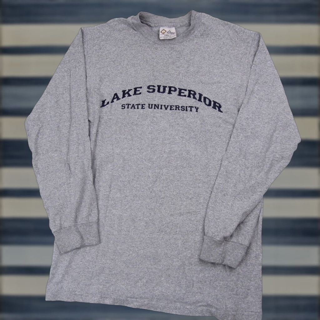 Vintage VINTAGE Lake Superior State University Small Long Sleeve Graphic T Shirt Gray Mens S Size US S / EU 44-46 / 1 - 1 Thumbnail