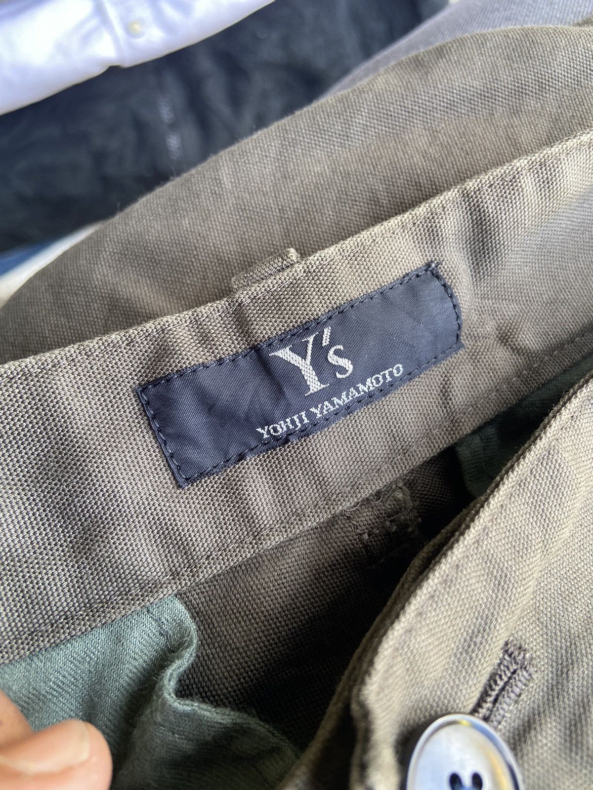 Yohji Yamamoto AW2003 Y's Ramie Blend Wide Cropped Trousers Cargo Pocket Size US 32 / EU 48 - 6 Thumbnail