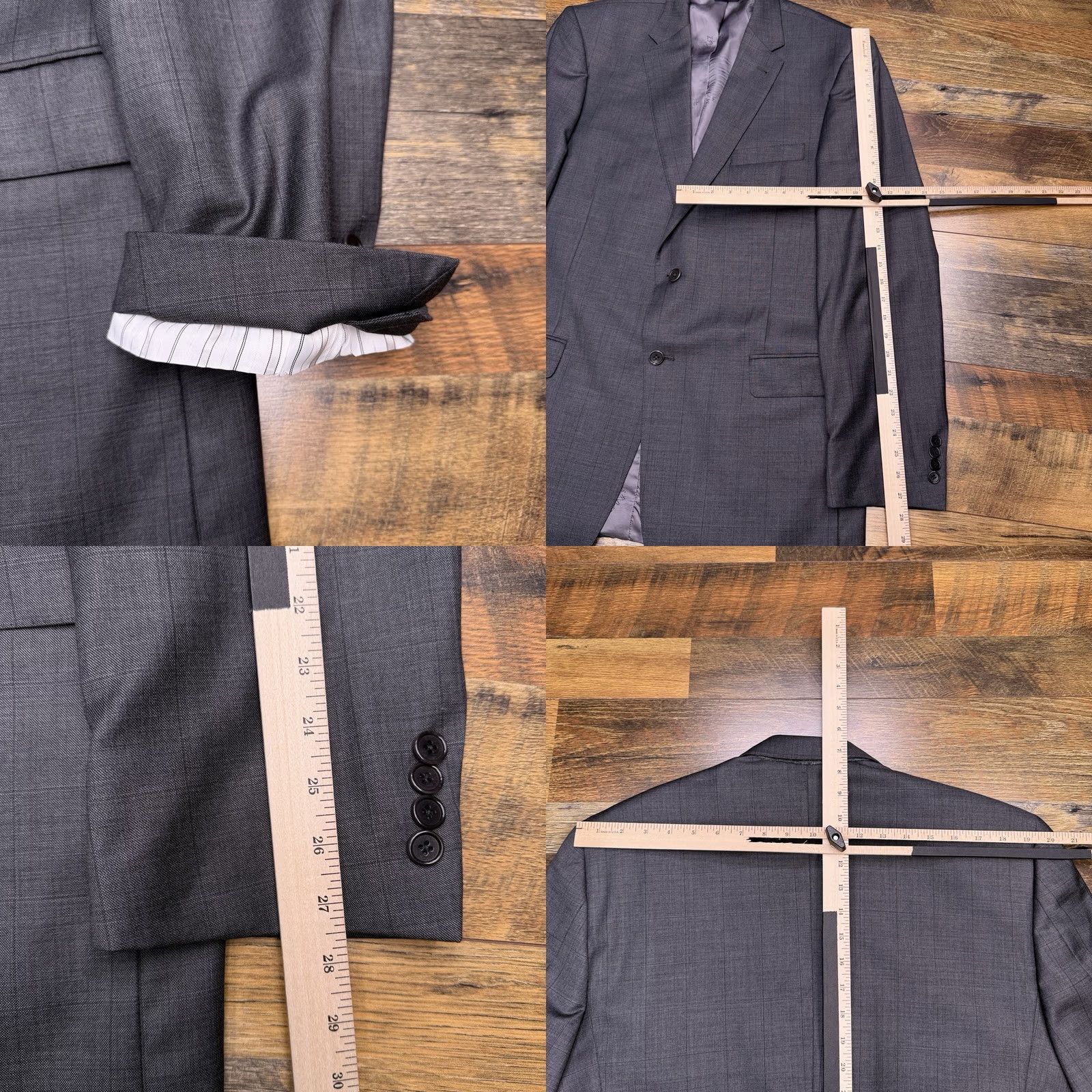 Jos. A. Bank Jos. A. Bank Signature Gold Suit 44 XL Gray Wool Striped 2 Piece Blazer Pants 36x30 Mens Regular, Vintage? No Size 44R - 8 Thumbnail