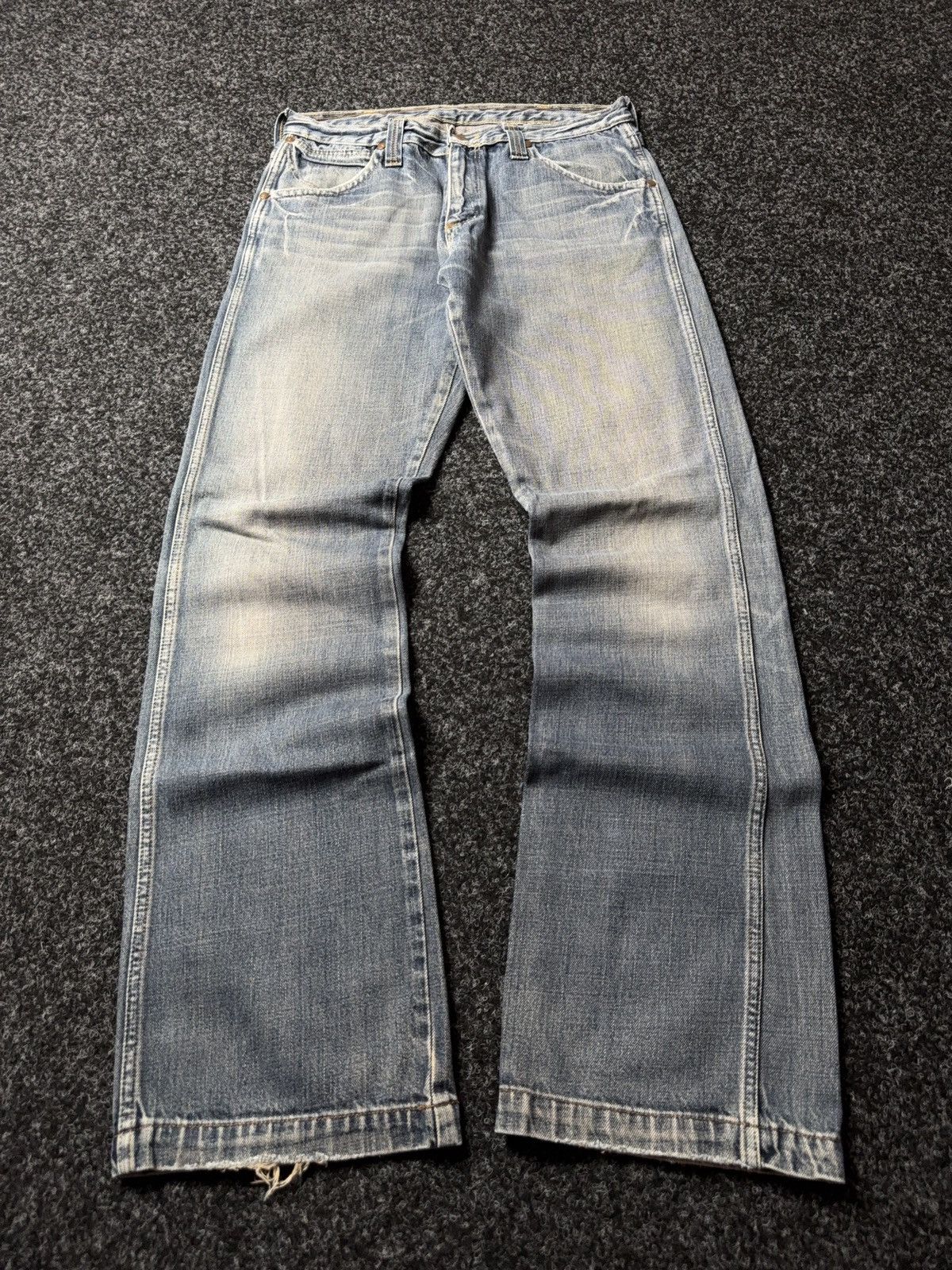Wrangler Archive 90s Wrangler DAYTON Distressed Faded Bootcut Jeans Size US 32 / EU 48 - 1 Thumbnail