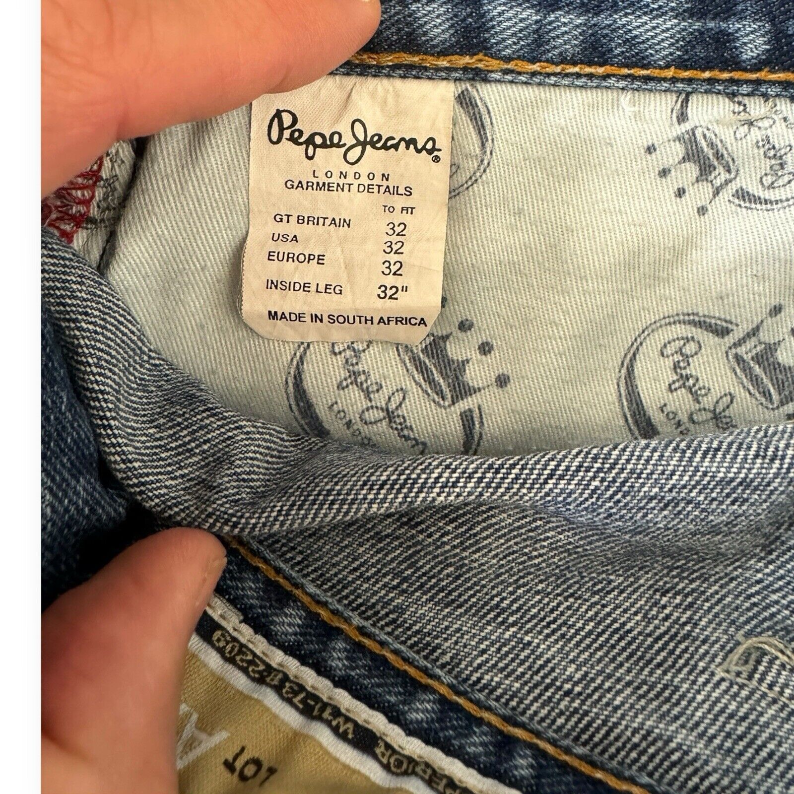 Pepe Jeans × Vintage UK 73 Blue London UK Denim Y2K Hip Hop Baggy 32x33 Wide Leg Size US 32 / EU 48 - 6 Thumbnail