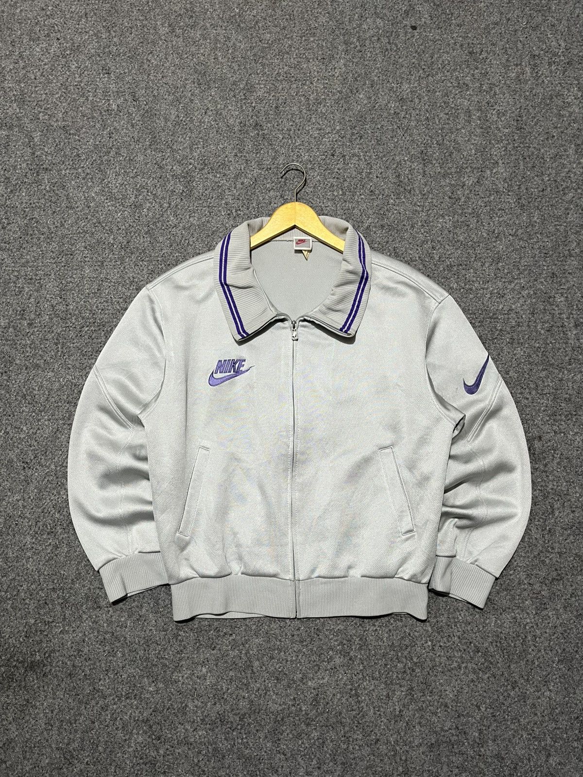 Nike Vintage 1980’s Nike Track Top Zipper Jacket Size US XL / EU 56 / 4 - 1 Thumbnail