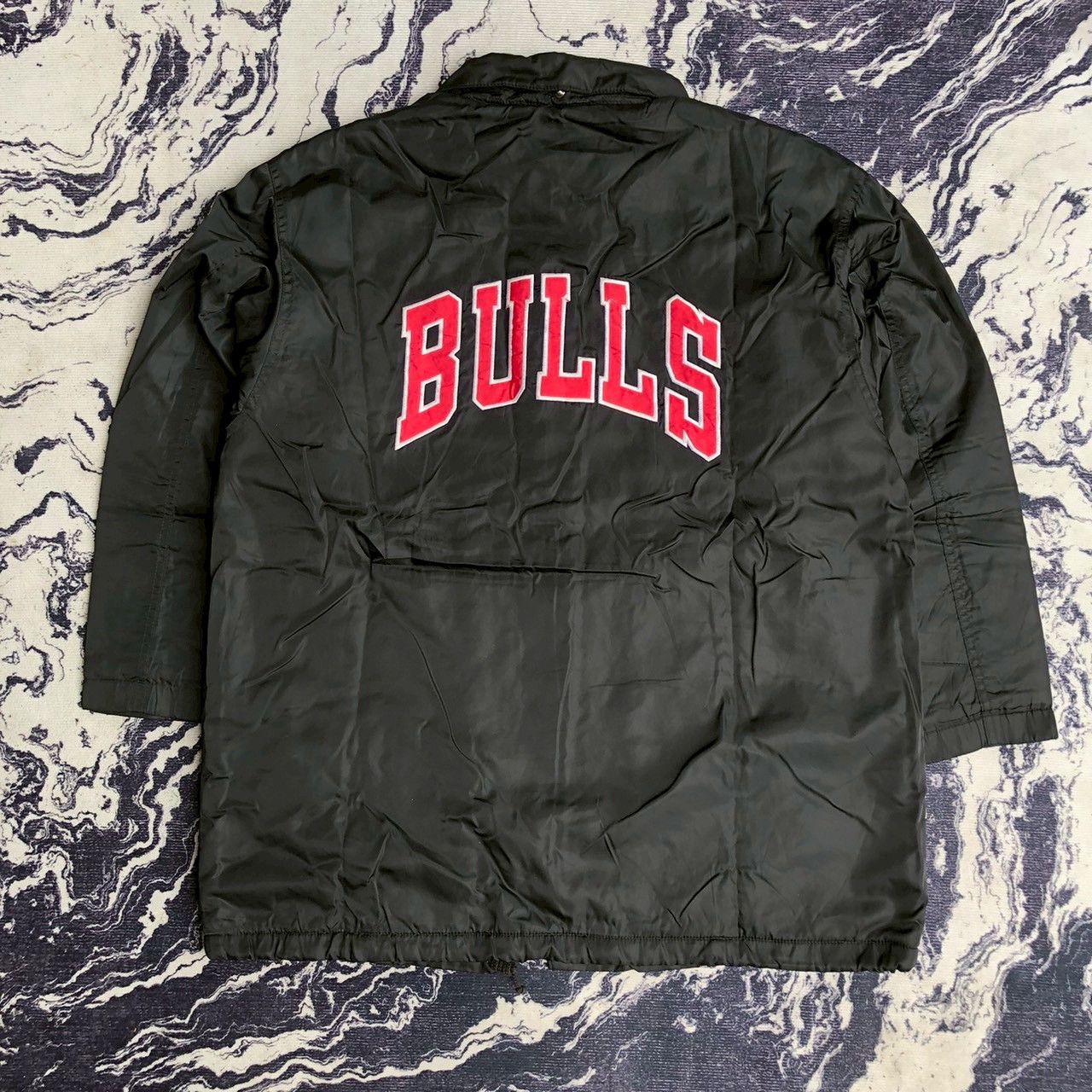 NBA Vintage 90s Chicago Bulls NBA Sherpa Lined Jacket Size US L / EU 52-54 / 3 - 1 Thumbnail