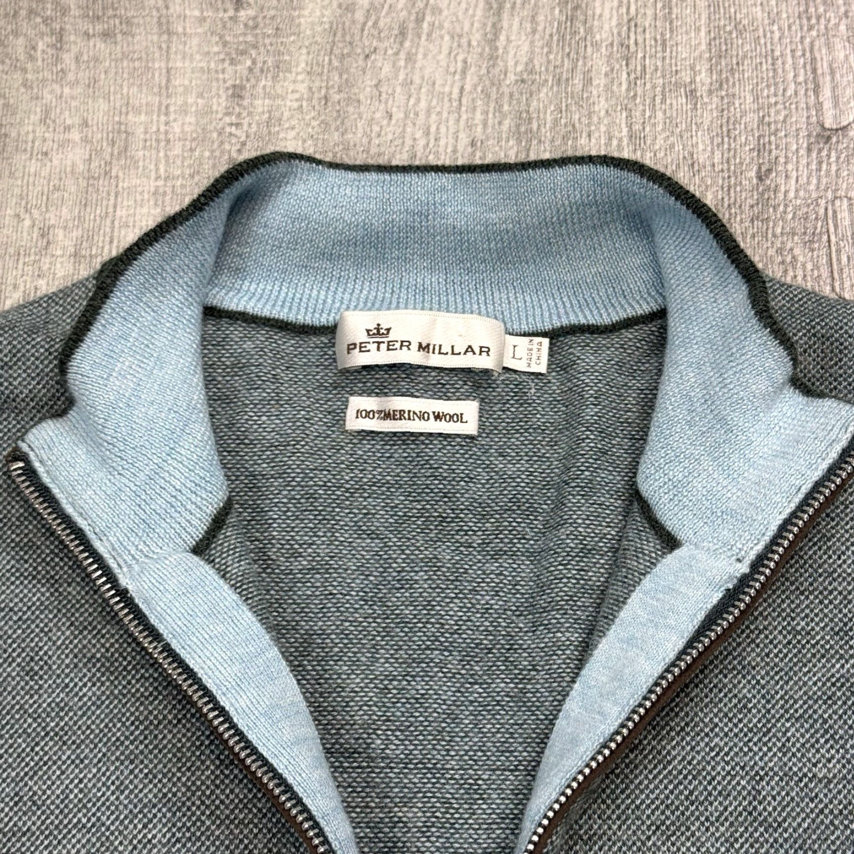 Peter Millar Peter Millar Sweater Mens L Blue Merino Wool 1/4 Zip Mock Neck Preppy Classic Golf Mens Size US L / EU 52-54 / 3 - 4 Thumbnail
