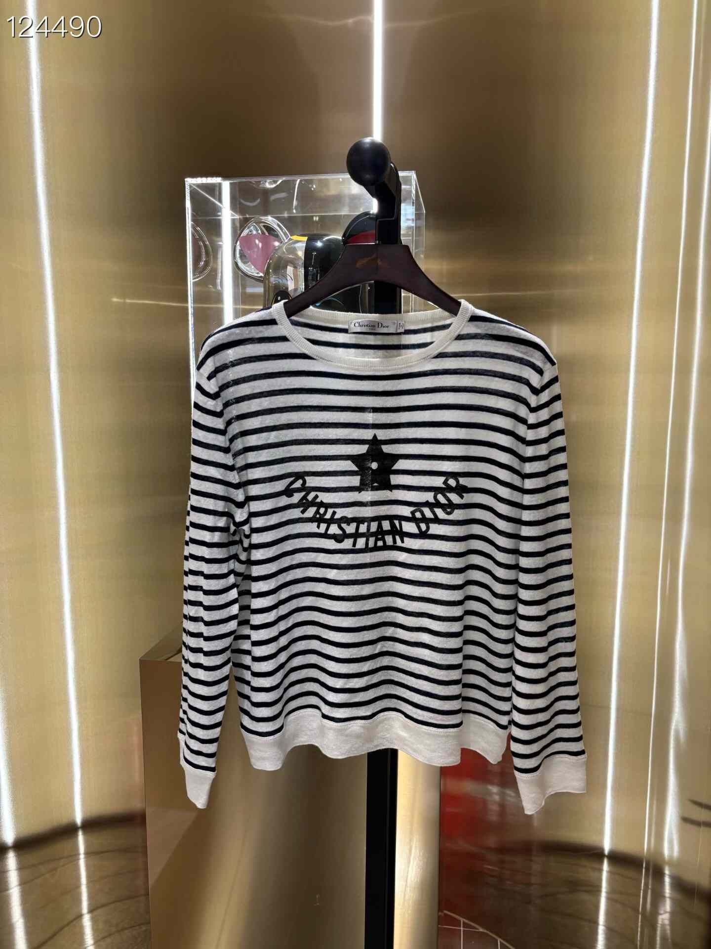 Dior Dior 24 Classic Stripe Star Long Sleeve Top Size M / US 6-8 / IT 42-44 - 1 Thumbnail