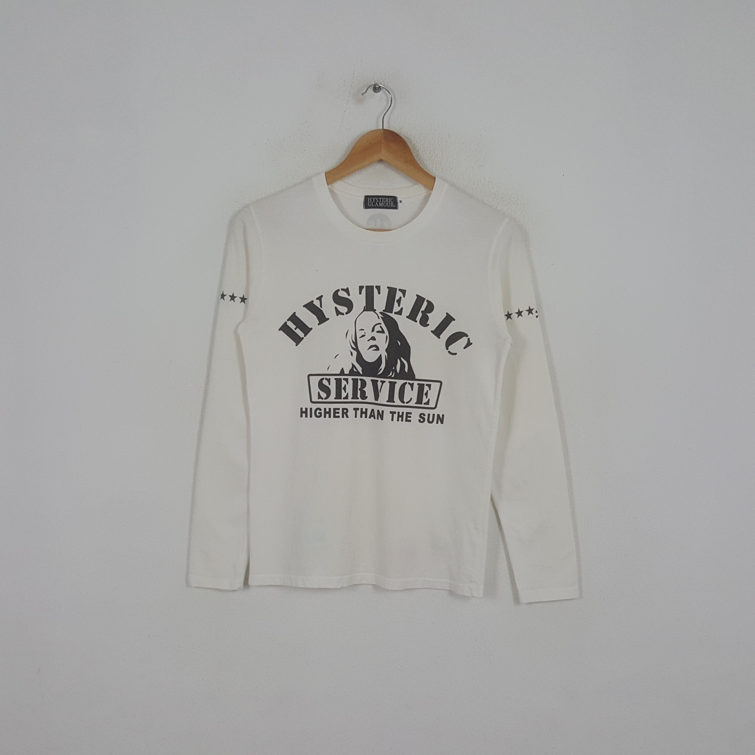 Hysteric Glamour × Japanese Brand × Vintage Vintage Hysteric Glamour Service Design Long Sleeve Tshirt Size S / US 4 / IT 40 - 1 Thumbnail