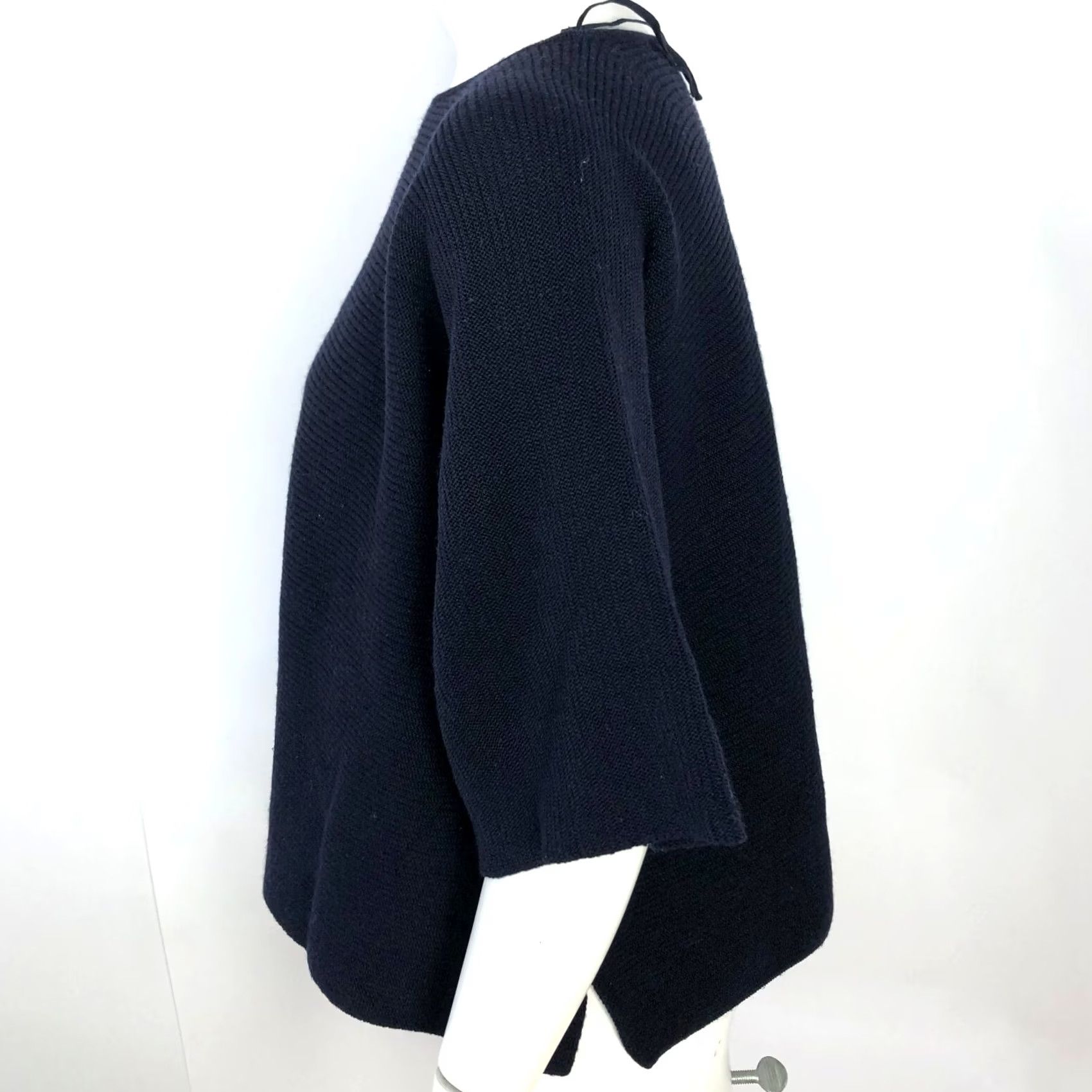 Cos COS Boxy Women's Small Boat Neck Pullover Sweater Ribbed Black Size S / US 4 / IT 40 - 2 Thumbnail