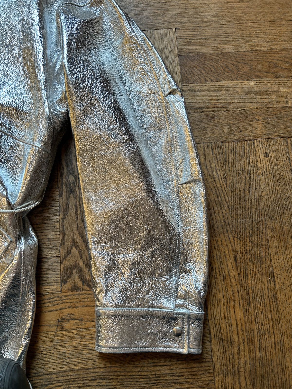 Calvin Klein 205W39NYC × Raf Simons 1/1 FW18 Silver Leather Parka Size US S / EU 44-46 / 1 - 10 Thumbnail