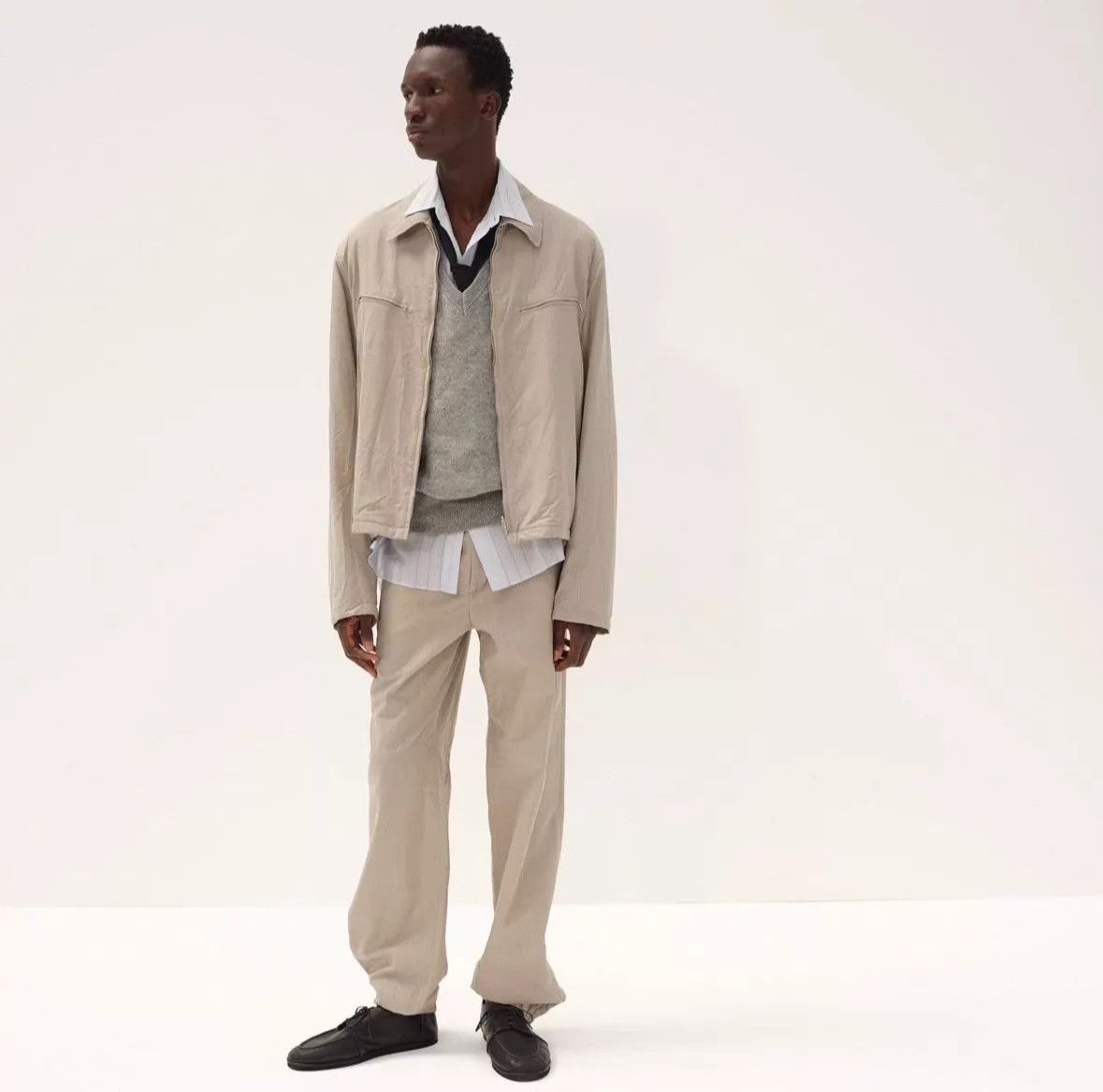 Auralee Rare AURALEE 24SS Pleated Washed Wool Poplin Blouson RIRI Size US XXL / EU 58 / 5 - 8 Thumbnail