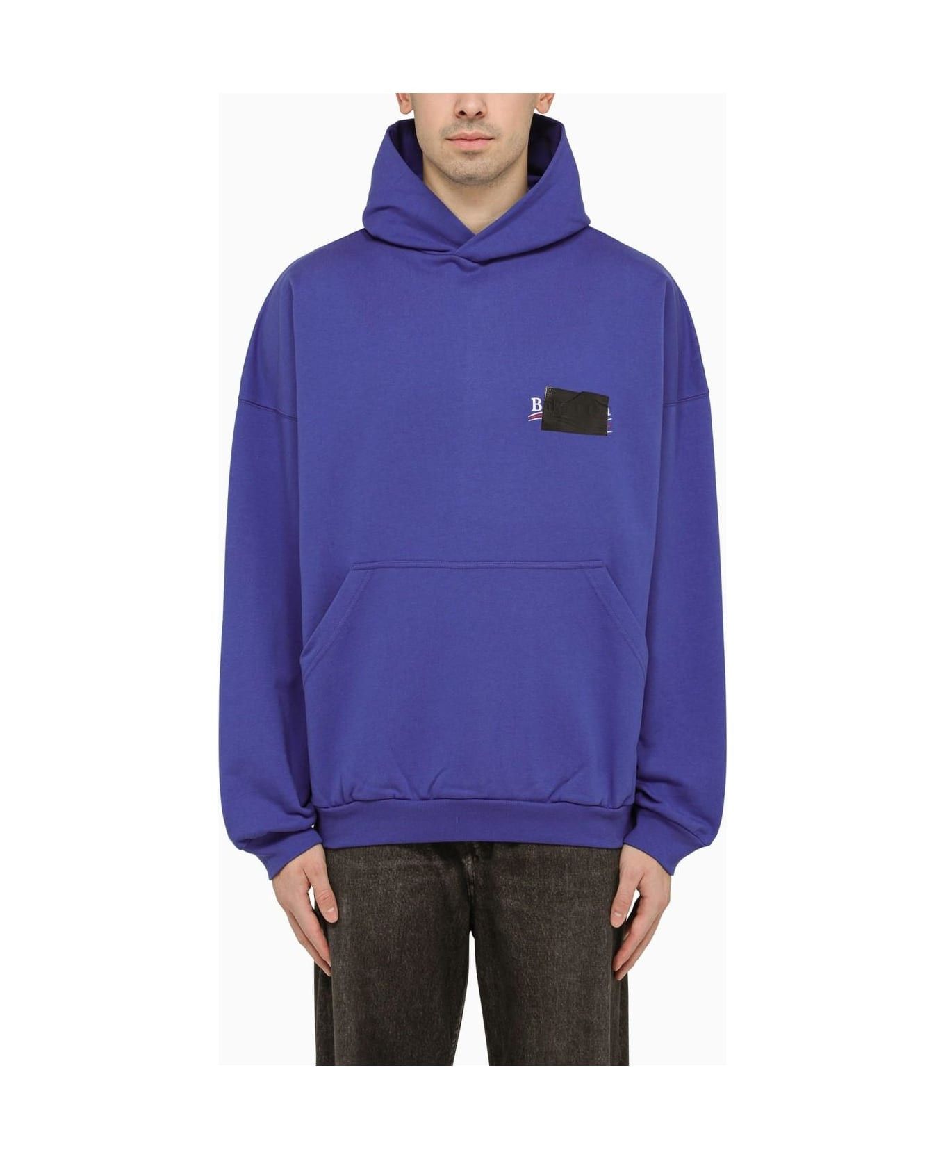 【関税込み】Balenciaga ブルー Political Campaign フーディ Balenciaga】☆関税込☆ポリティカルキャンペーンフーディー