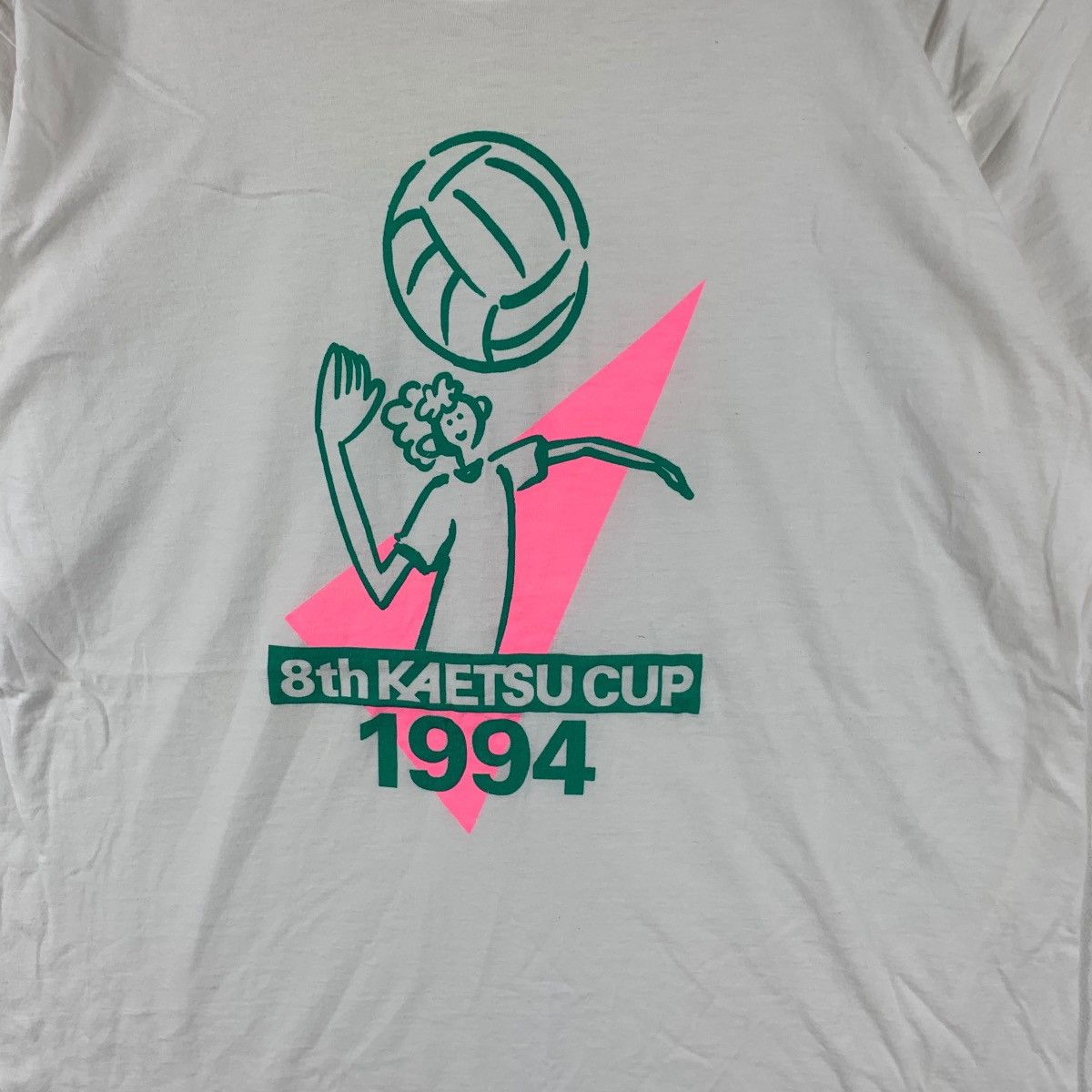 Vintage Vintage 1994 KAETSU UNIVERSITY VOLLEYBALL Cup Tee Shirt Size US L / EU 52-54 / 3 - 4 Thumbnail