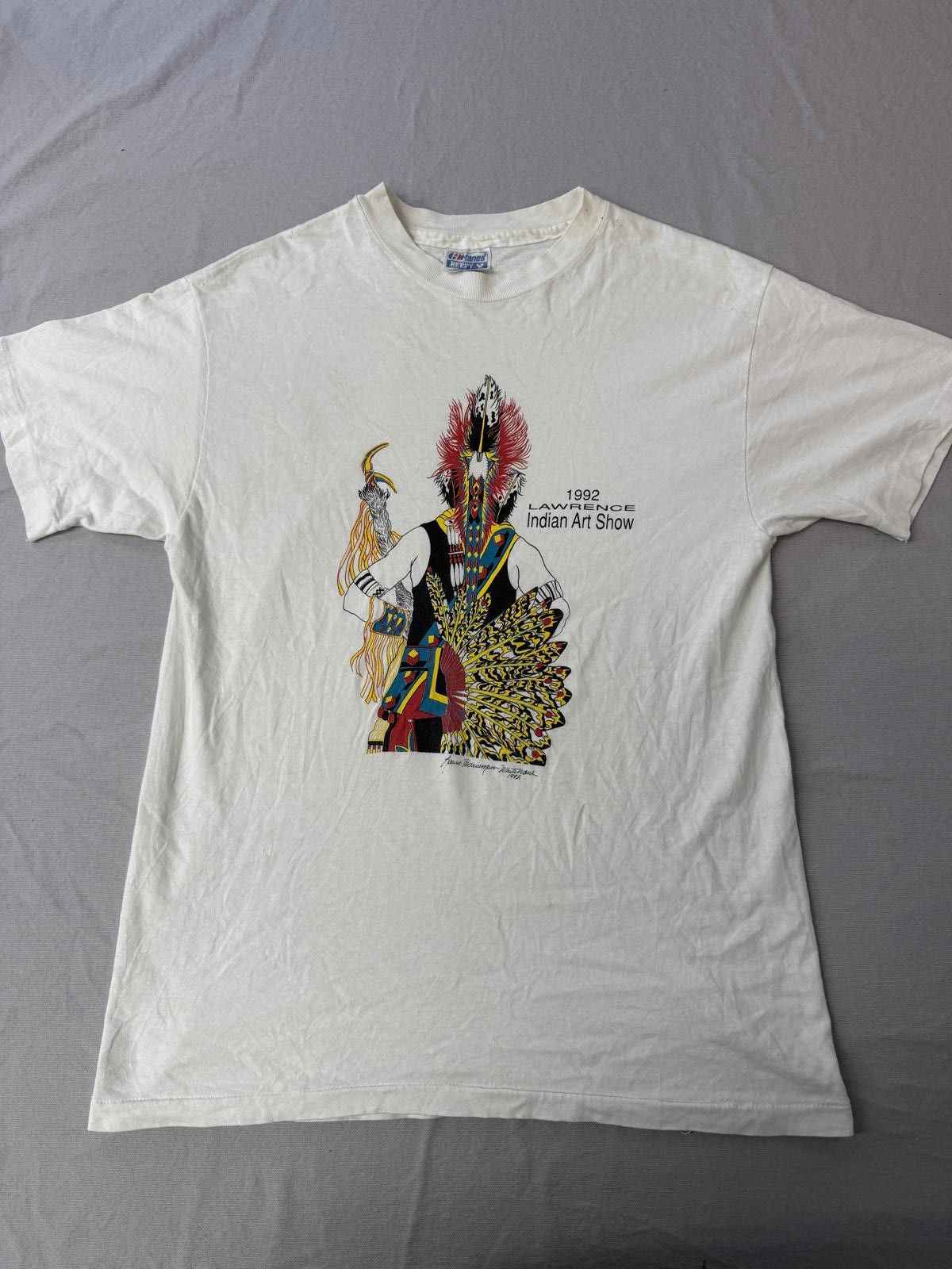 Hanes VTG 1992 Lawrence Indian Art Show T-shirt - M Size US M / EU 48-50 / 2 - 1 Thumbnail