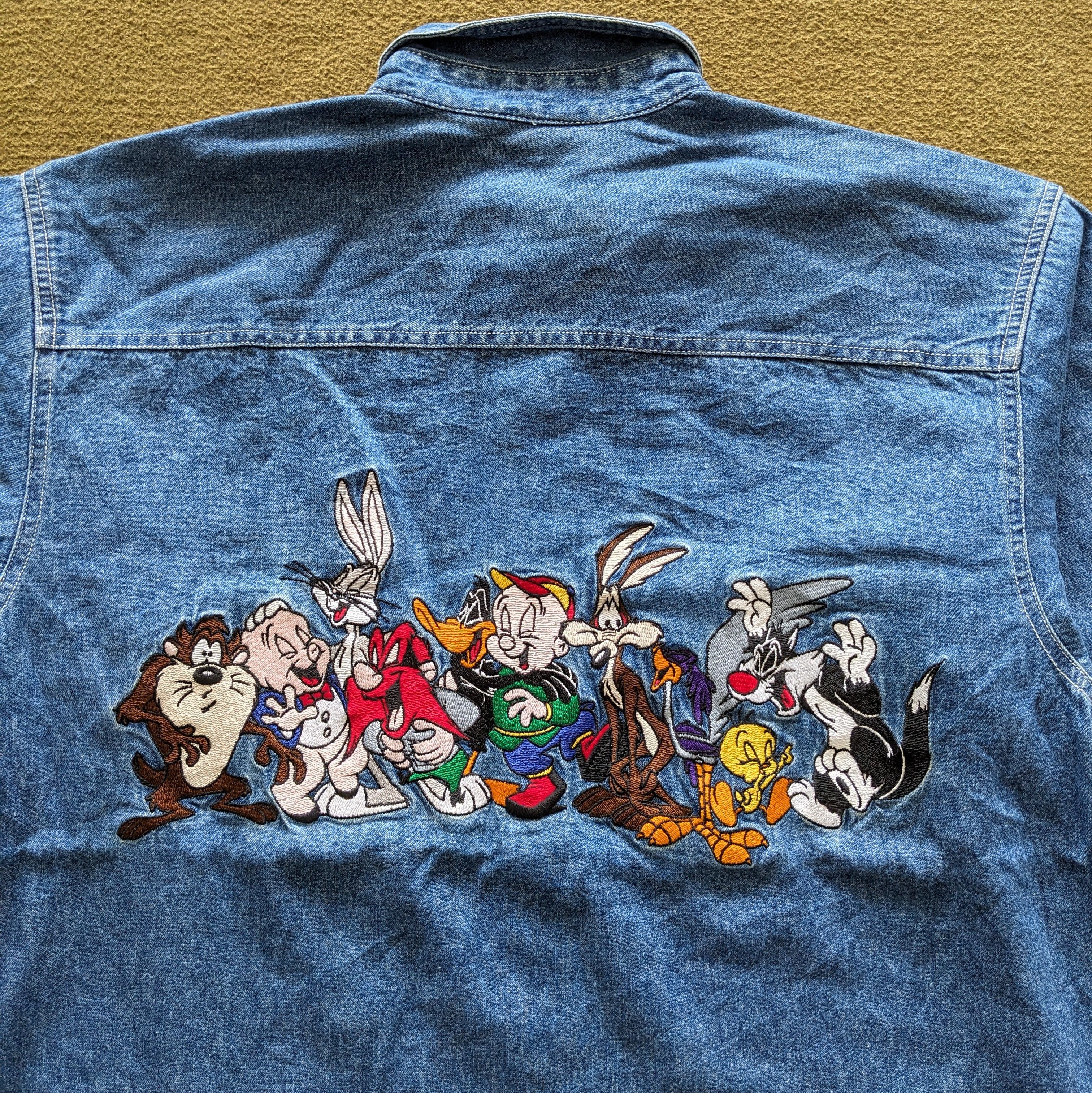 Vintage Vintage Warner Bros Looney Tunes Cartoon Button Up Shirt Size US S / EU 44-46 / 1 - 2 Thumbnail