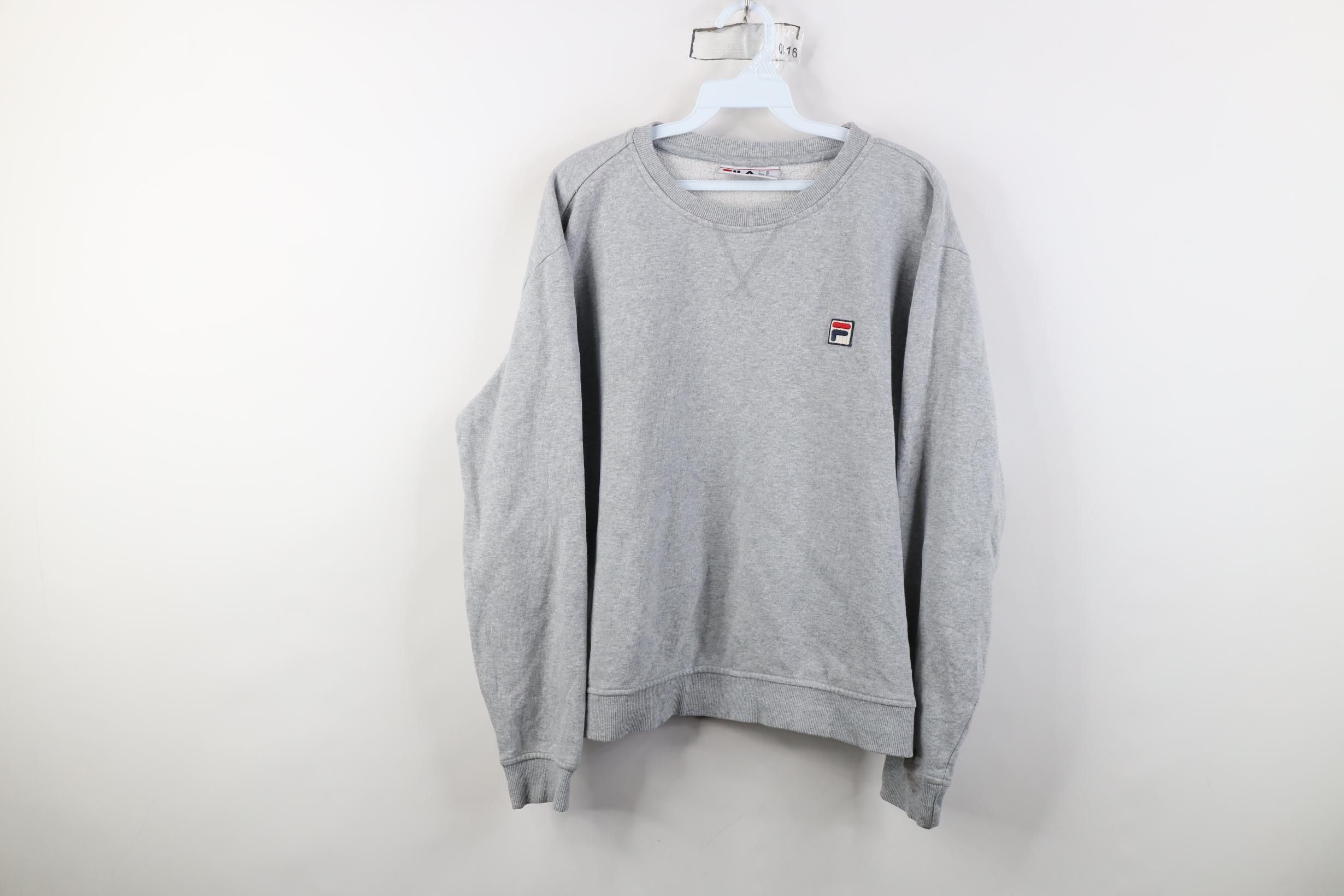 Fila Vintage Y2K Fila Boxy Cropped Box Logo Terry Sweatshirt Size XL / US 12-14 / IT 48-50 - 1 Thumbnail