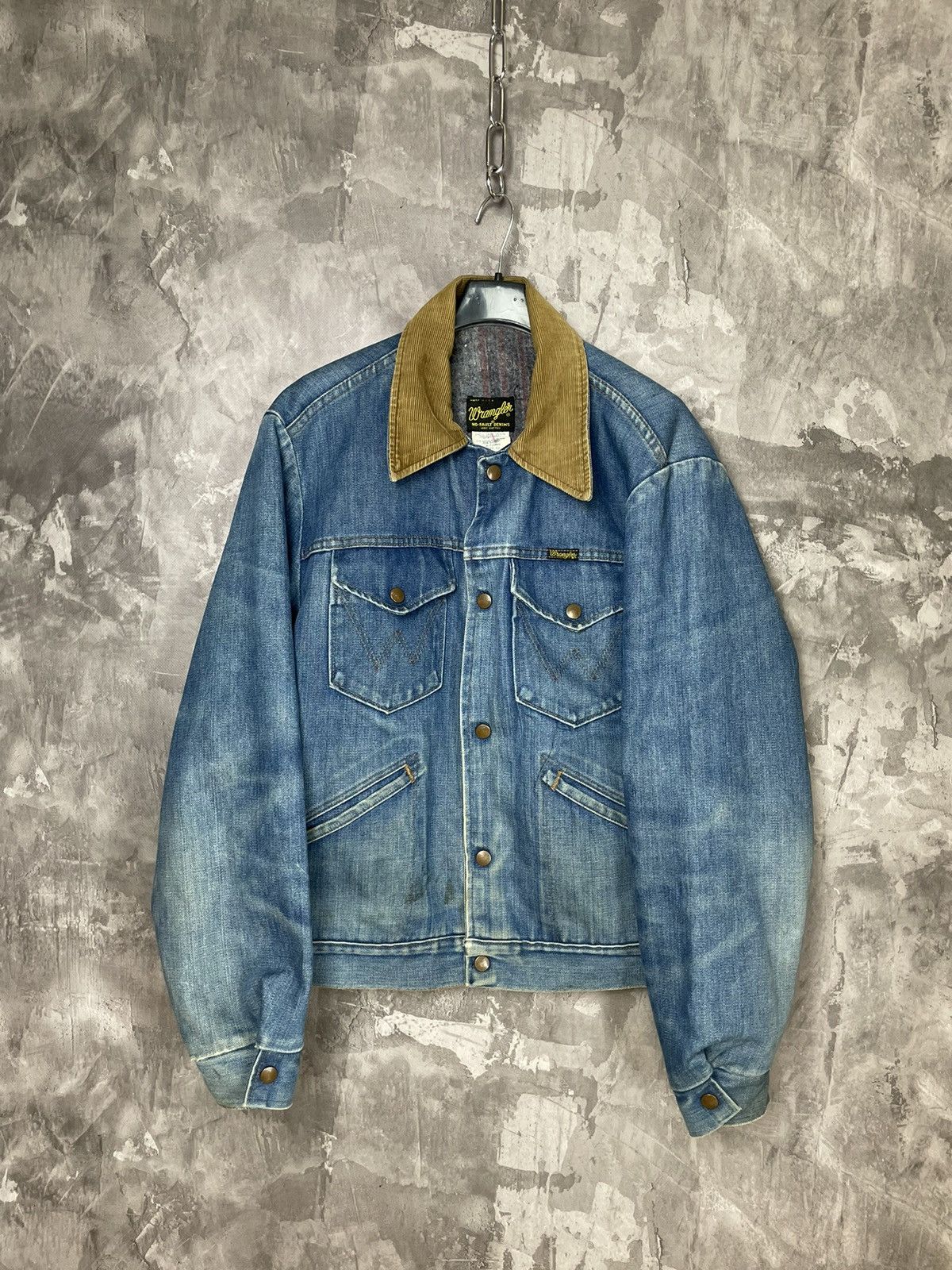 Japanese Brand × Vintage × Wrangler Vintage Wrangler 90s Denim Bomber Jacket Size US XS / EU 42 / 0 - 1 Thumbnail