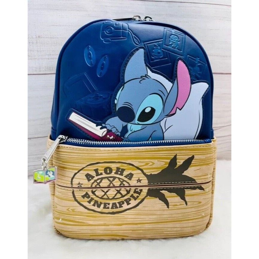 Disney Loungefly Lilo & Stitch Aloha Crate Pineapple Mini Backpack Size ONE SIZE - 1 Thumbnail
