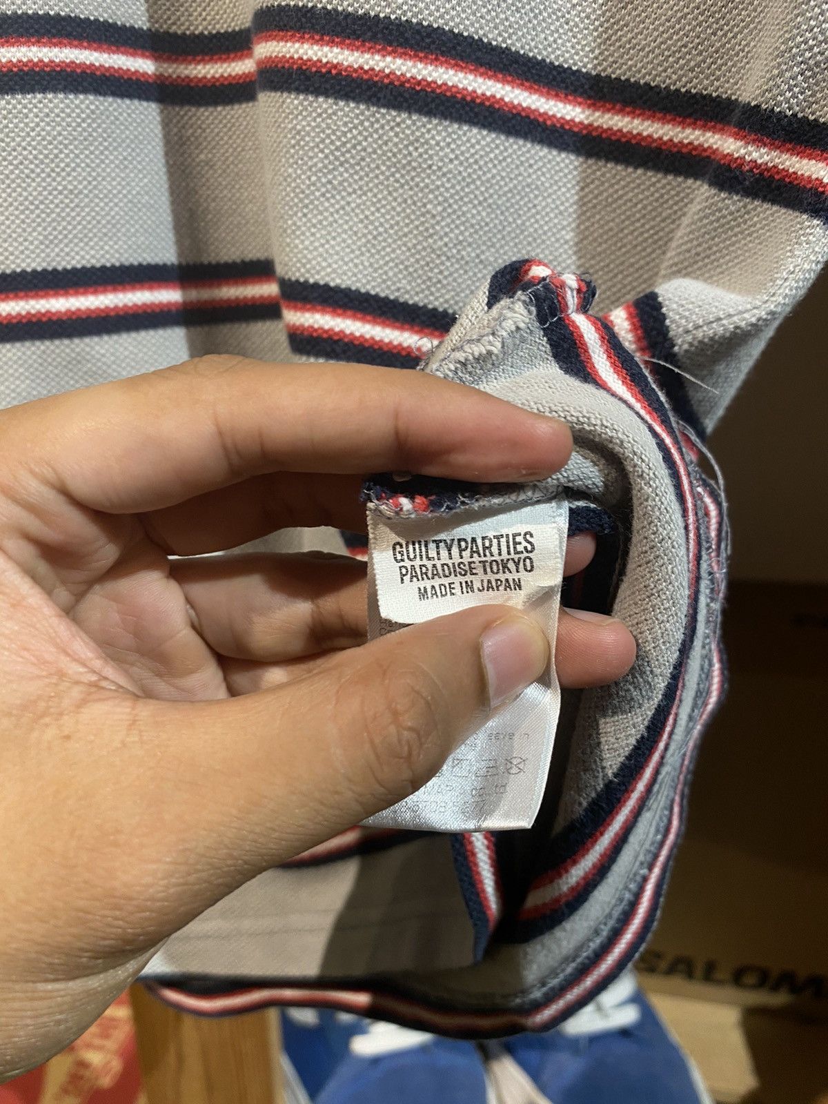 Japanese Brand RARE Wacko Maria Guilty Parties Polos Stripe Tee Size US L / EU 52-54 / 3 - 5 Thumbnail