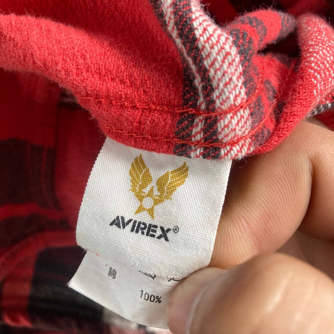 Avirex Plaid Check Embroidered Flannel Size US L / EU 52-54 / 3 - 11 Thumbnail