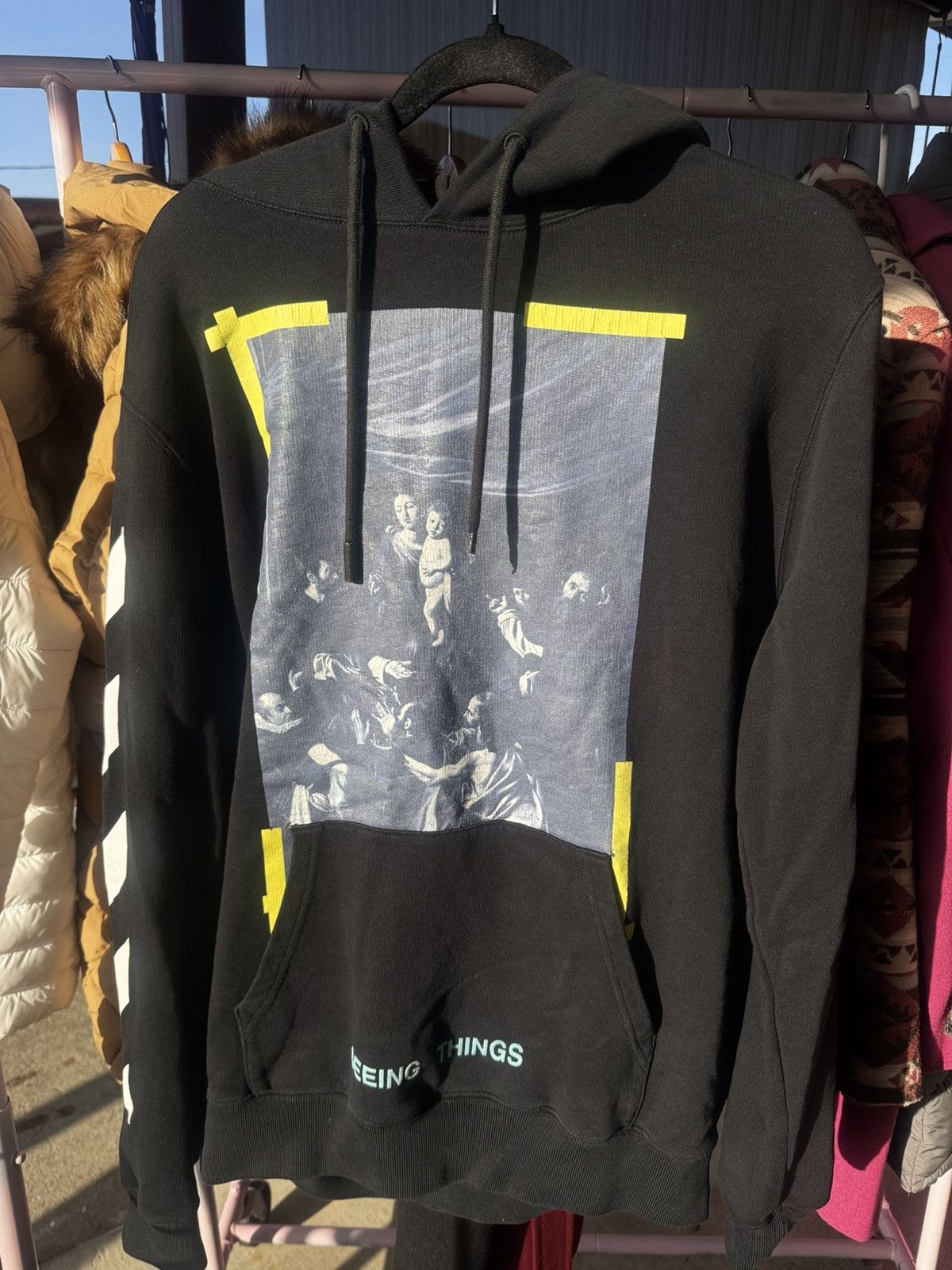 Off-White OFF WHITE DIAGONAL HOODIE “SEEING THINGS” Size US XS / EU 42 / 0 - 1 Thumbnail