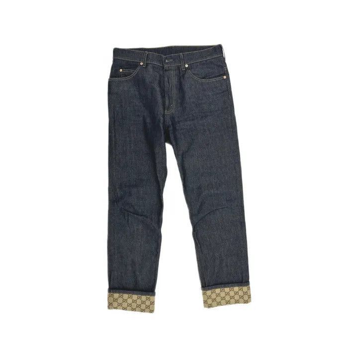 Gucci Gucci Gucci FW22 Color Block Relaxed Denim Pants -2506 Size US 34 / EU 50 - 1 Thumbnail