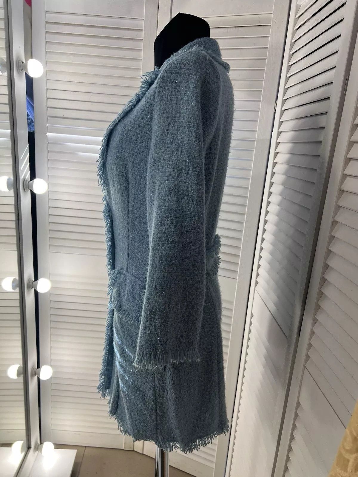 Versace Versace Rare Vintage Women’s Tweed Long Blazer Blue – Sz 40 Size S / US 4 / IT 40 - 7 Thumbnail