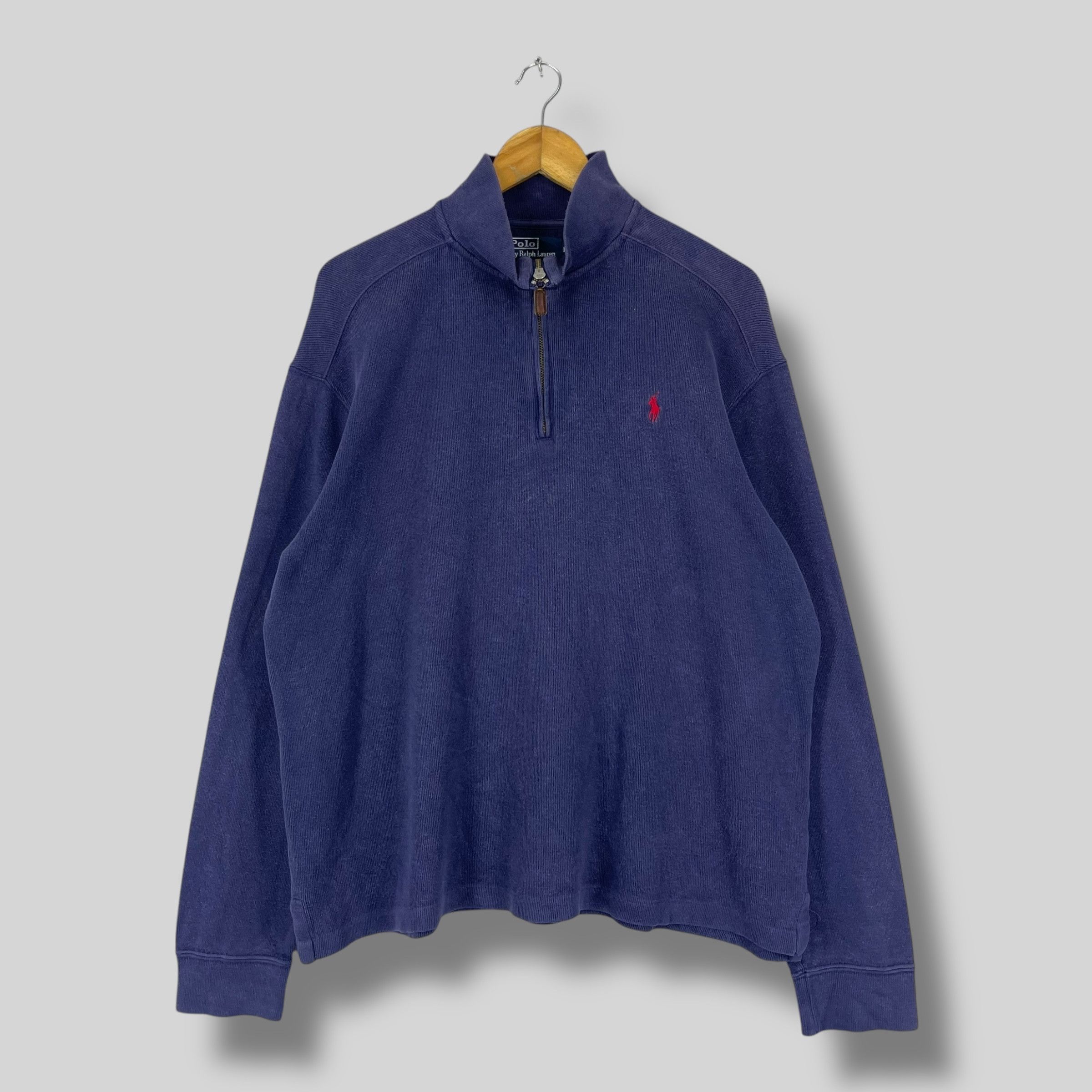 Polo Ralph Lauren Vintage 90s POLO RALPH LAUREN Half Zipper Sweatshirt Size US L / EU 52-54 / 3 - 1 Thumbnail