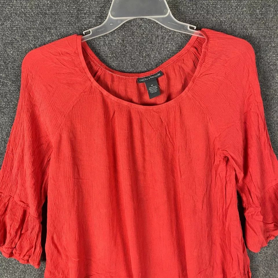 Other Chelsea & Theodore Blouse Women's Medium 100% Rayon Adults M Size M / US 6-8 / IT 42-44 - 2 Thumbnail