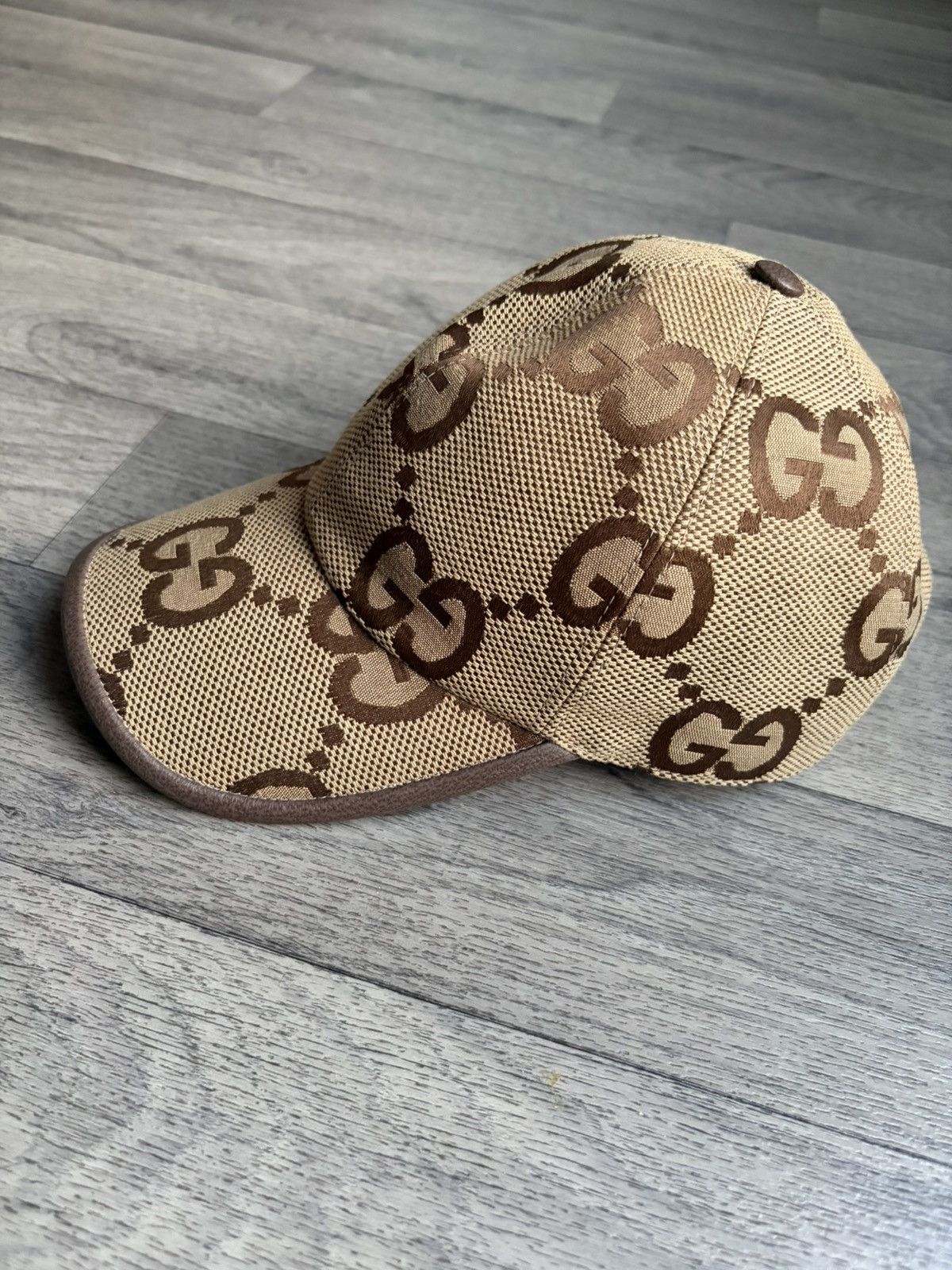 Gucci Gucci GG Canvas Monogram Cap – Beige/Brown – Size XS Size ONE SIZE - 5 Thumbnail
