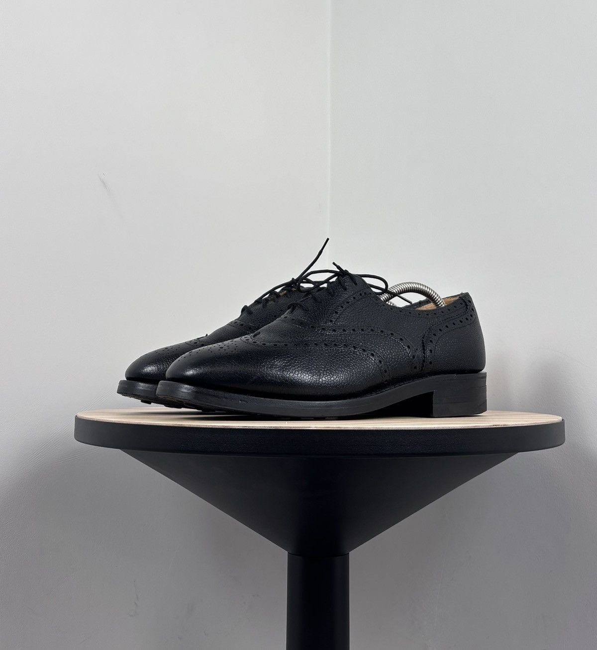 These Glory Days These Glory Days Bespoke Men’s Black Leather Oxford Shoes Size US 8 / EU 41 - 7 Thumbnail