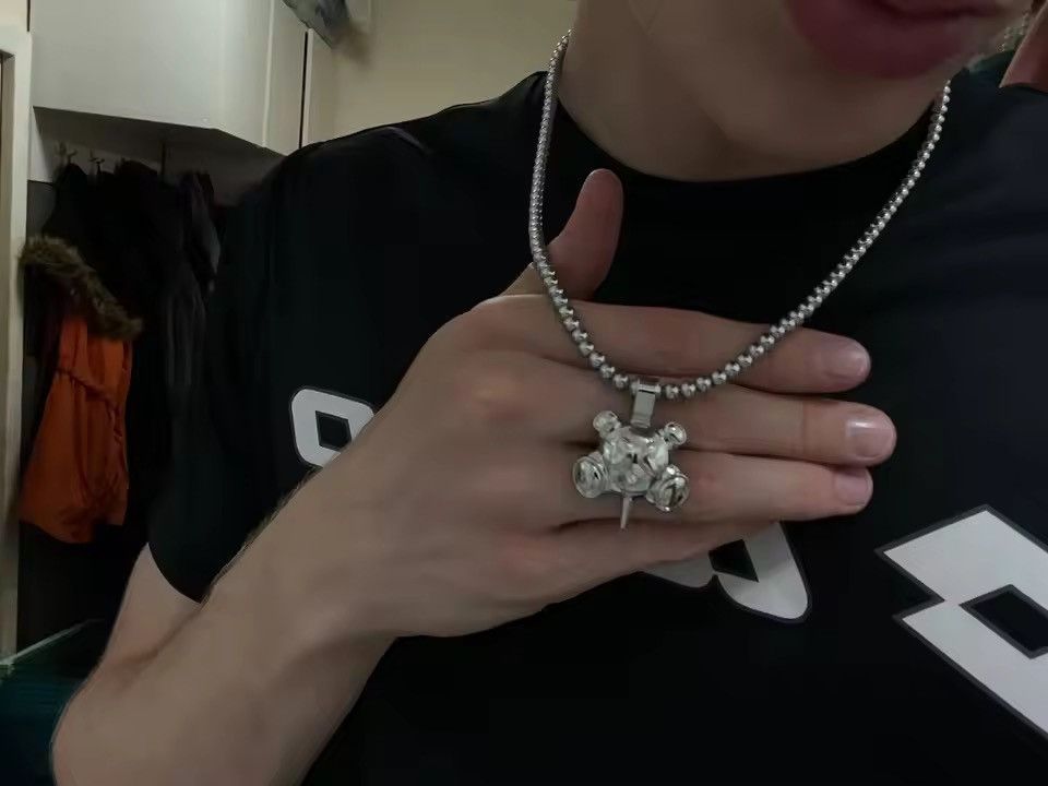 Japanese Brand Riruuko x Asou Harajuku Quadangle Ball Pendant Necklace Y2K Size ONE SIZE - 2 Thumbnail