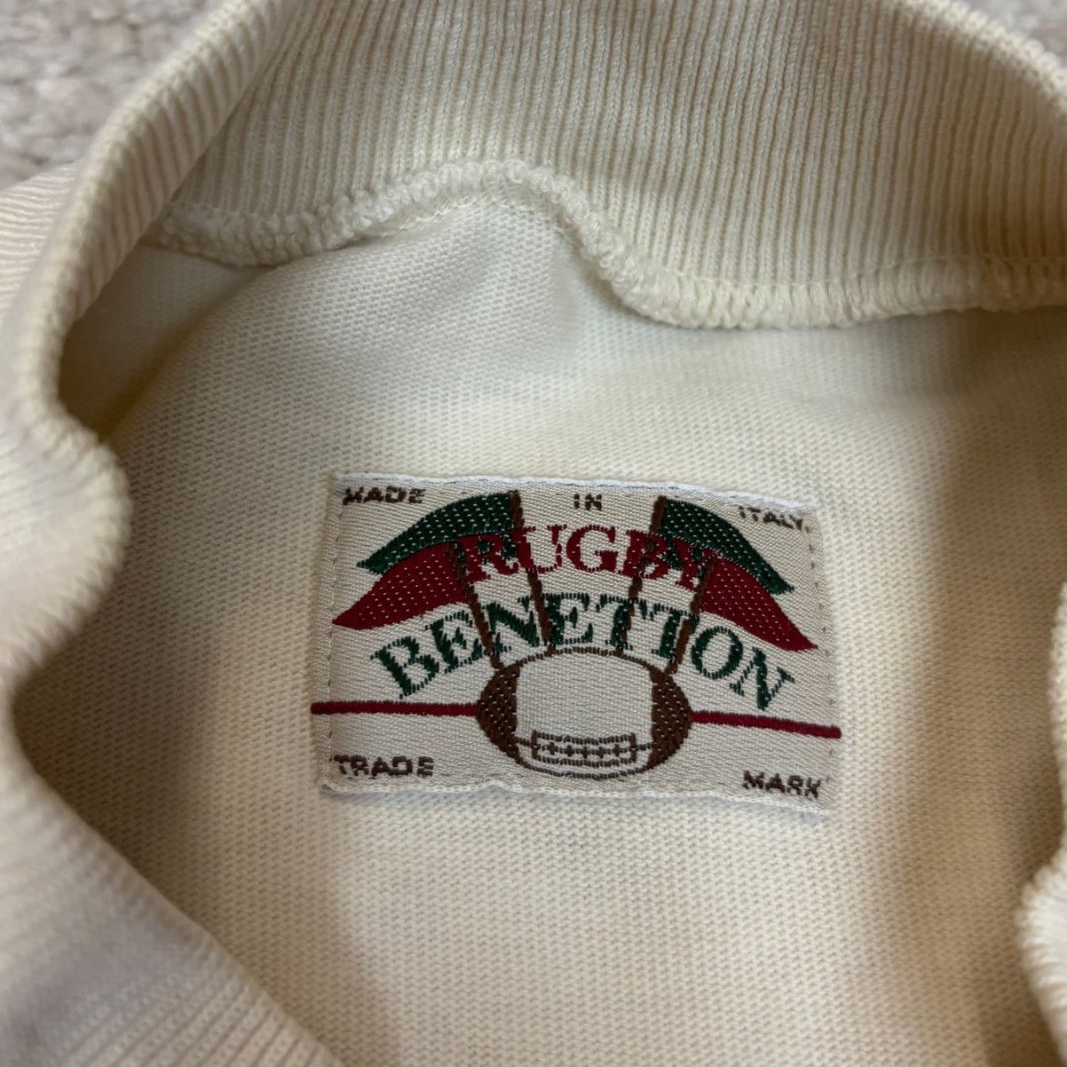 Benetton × Vintage Rare Vintage Benetton World Rugby School Mock Neck Shirt XL Size US XL / EU 56 / 4 - 4 Thumbnail