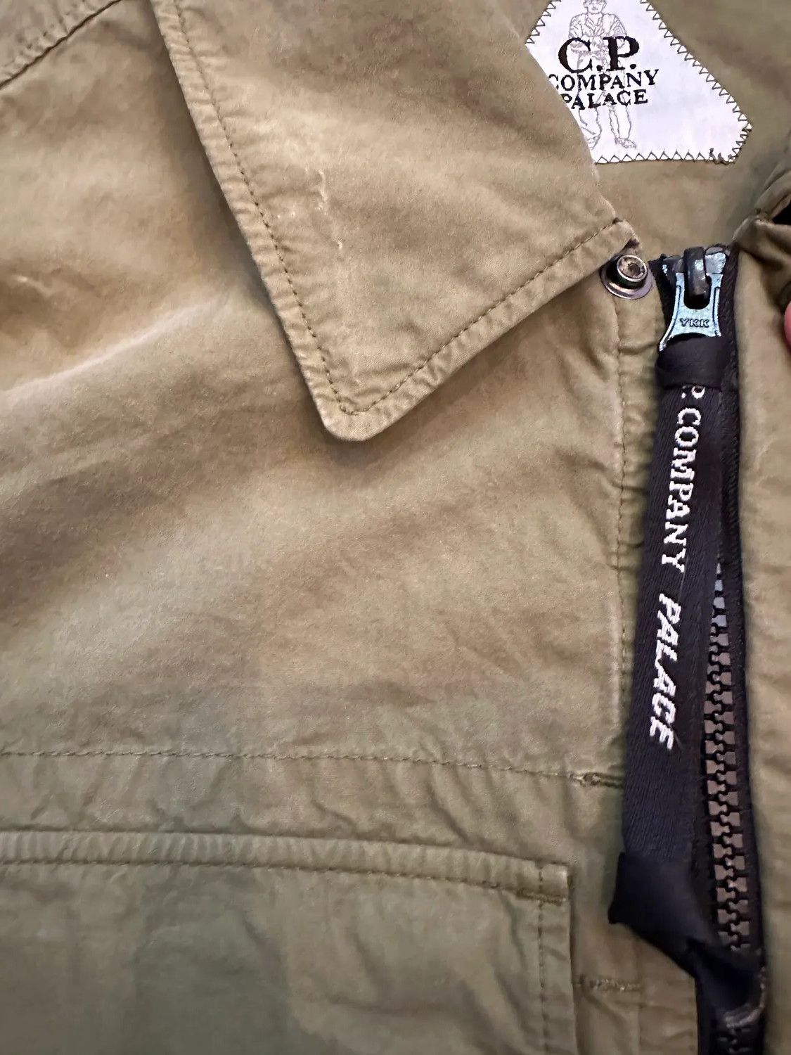 C.P. Company × Palace Palace x CP Company Washed Cotton Shirt Jacket Olive Green Size US XL / EU 56 / 4 - 6 Thumbnail