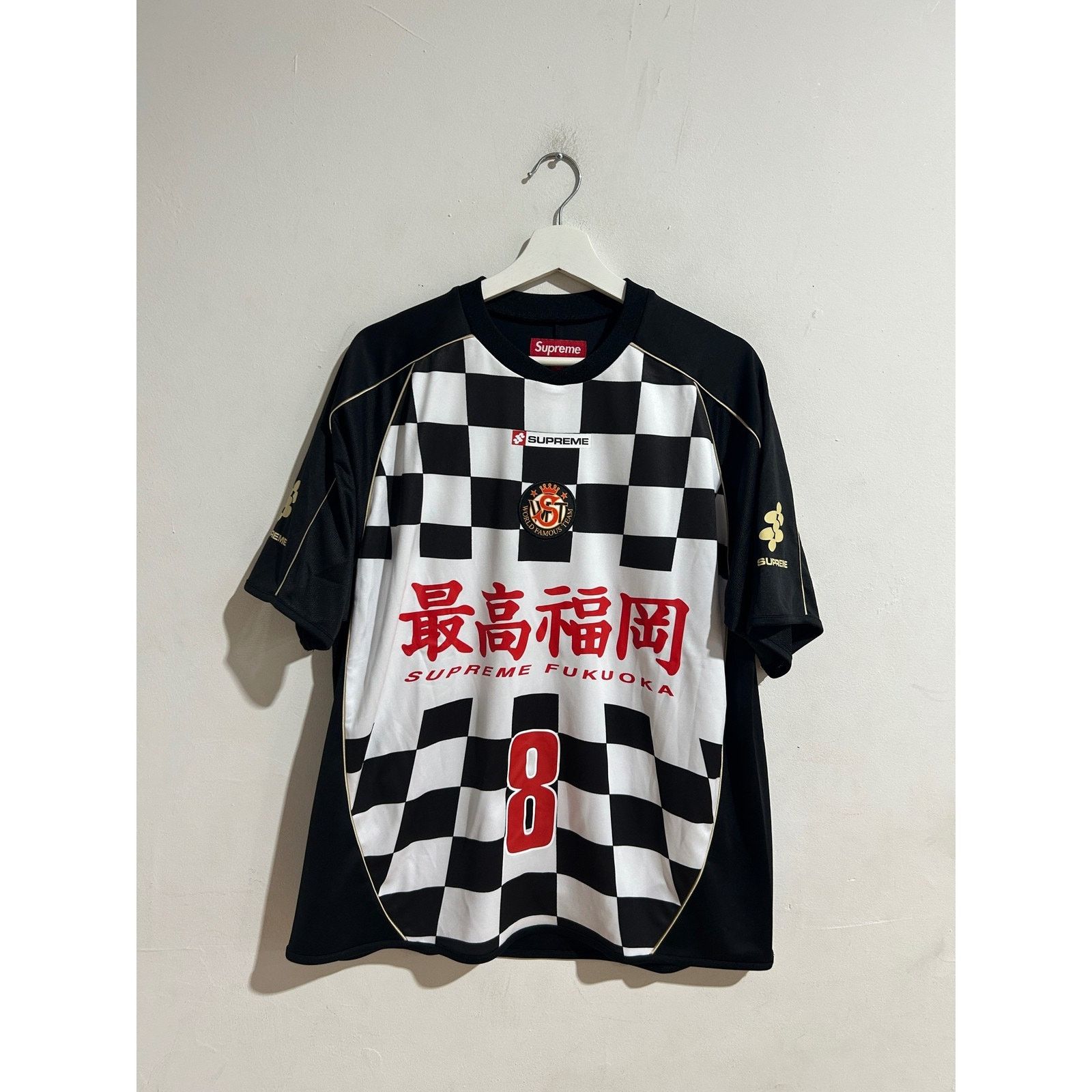 Supreme Supreme SS26 Checkerboard Soccer Jersey Green Medium New