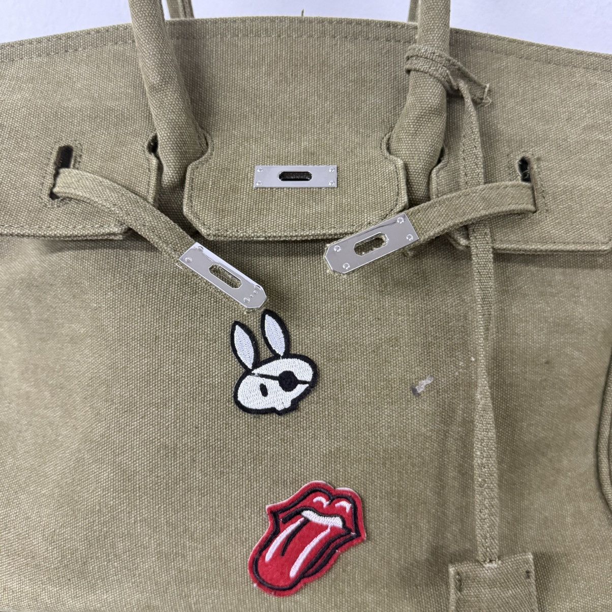 Handmade Limited Crafted Birkin Bag Canvas Custom Hermes Readymade Size ONE SIZE - 2 Thumbnail
