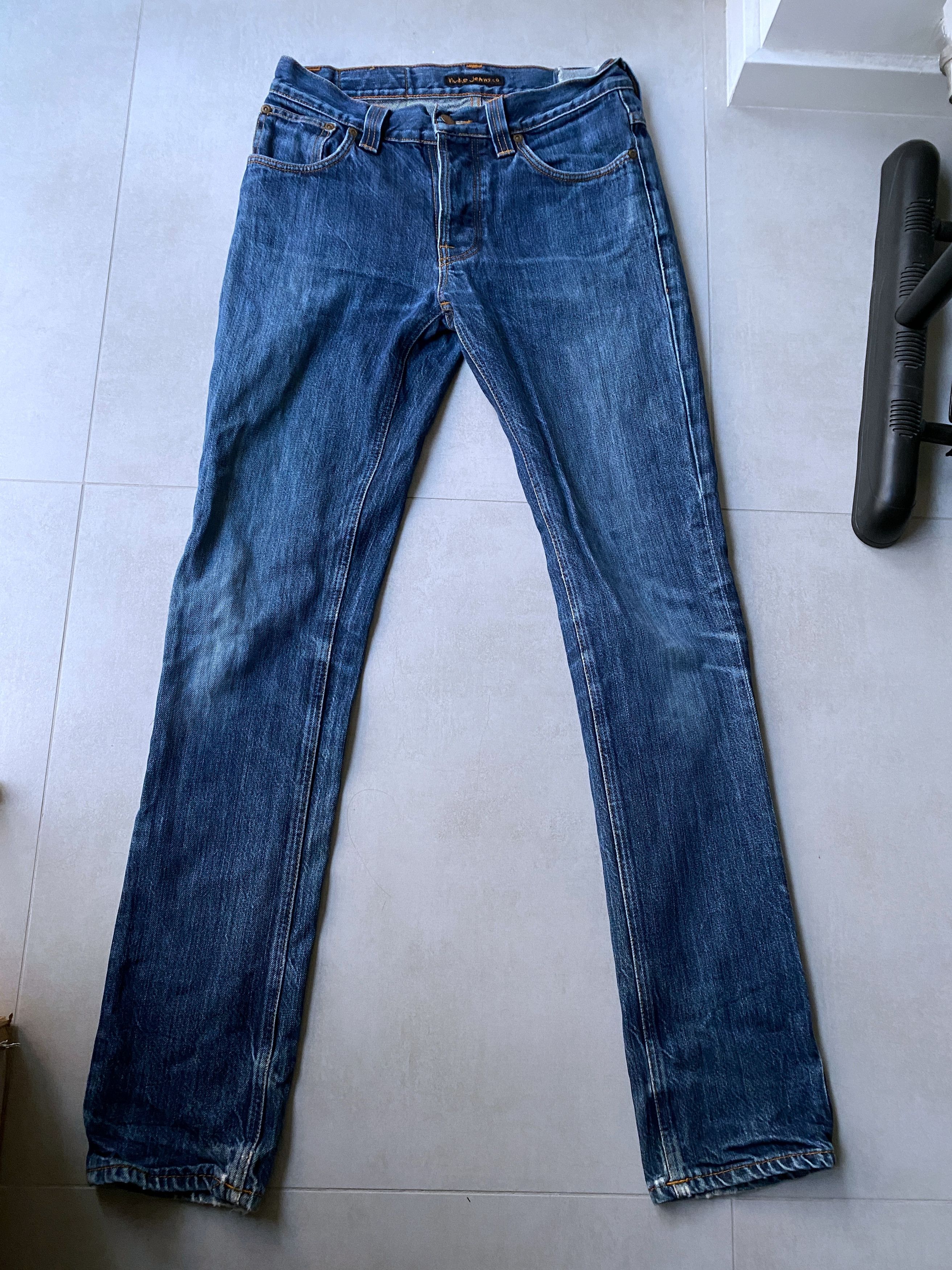 Denime Nudie Jeans Grim Tim Dry Dirt Organic size W 30 L 34 Size US 30 / EU 46 - 2 Thumbnail