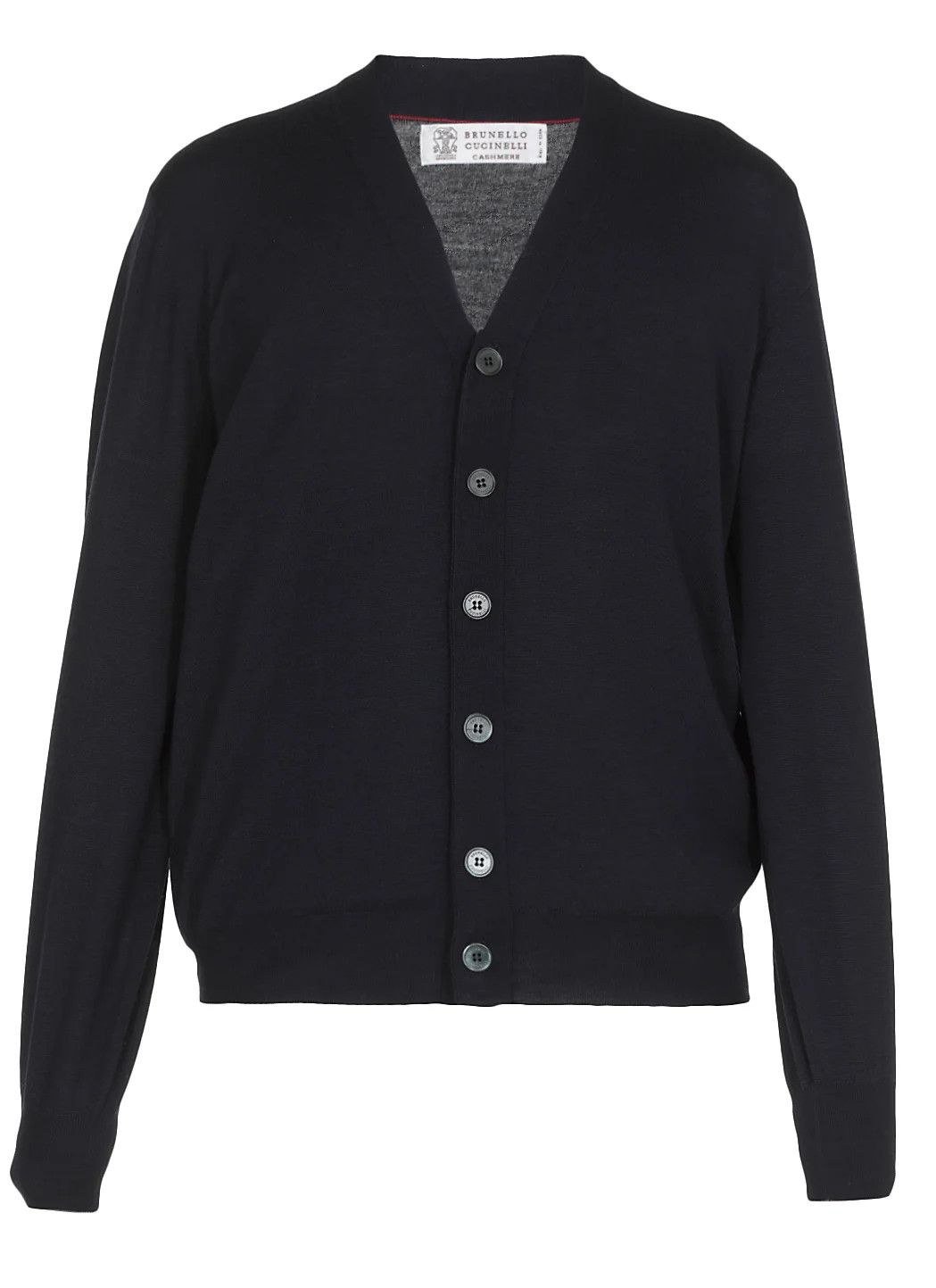 Brunello Cucinelli o1w1db10425 V-Neck Cashmere Cardigan in Navy Blue Size US M / EU 48-50 / 2 - 1 Thumbnail