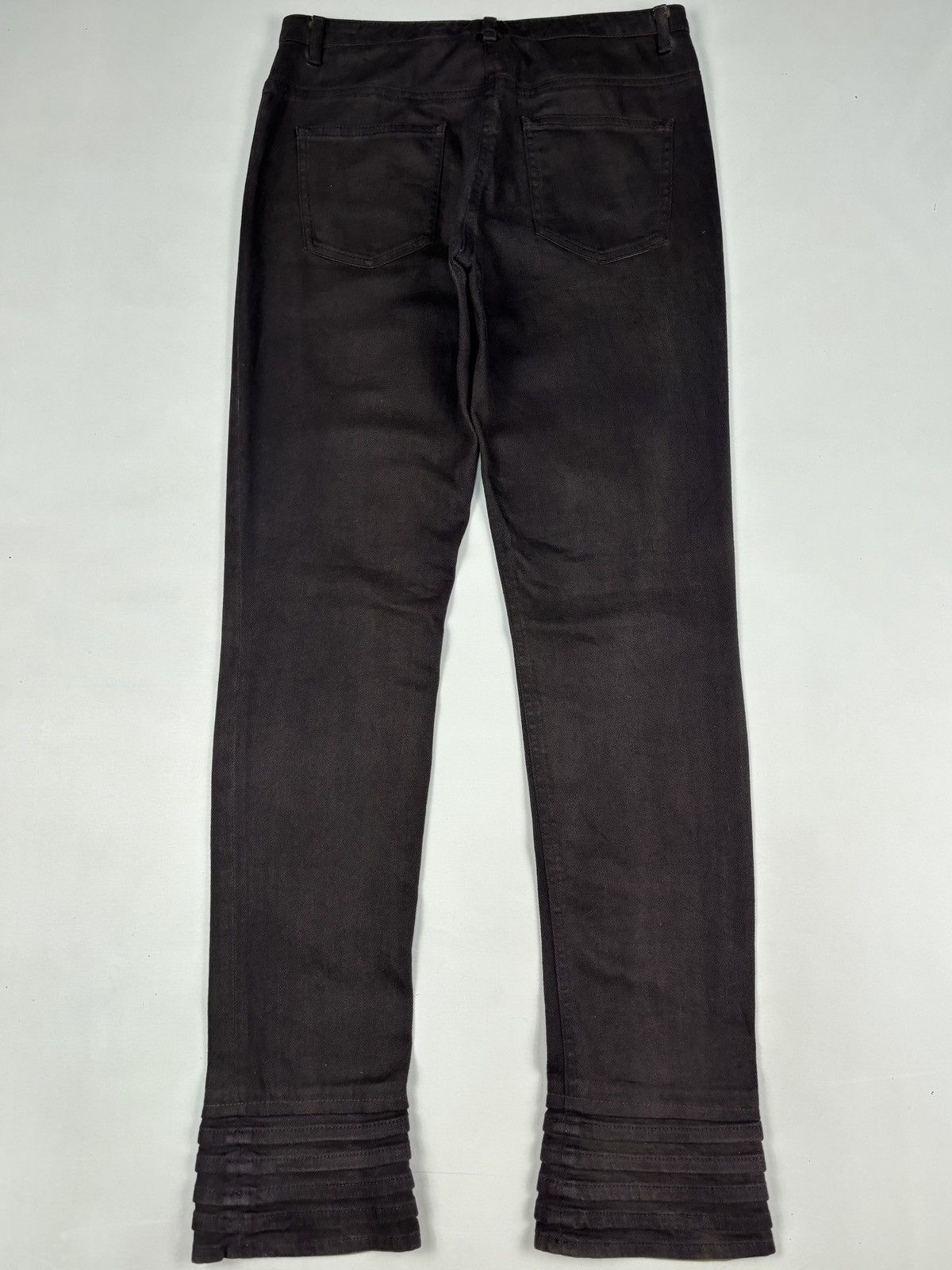 Chanel F/W 2008 Karl Lagerfield Era Pleated Hem Slim Fit Jeans Size 29" - 14 Thumbnail