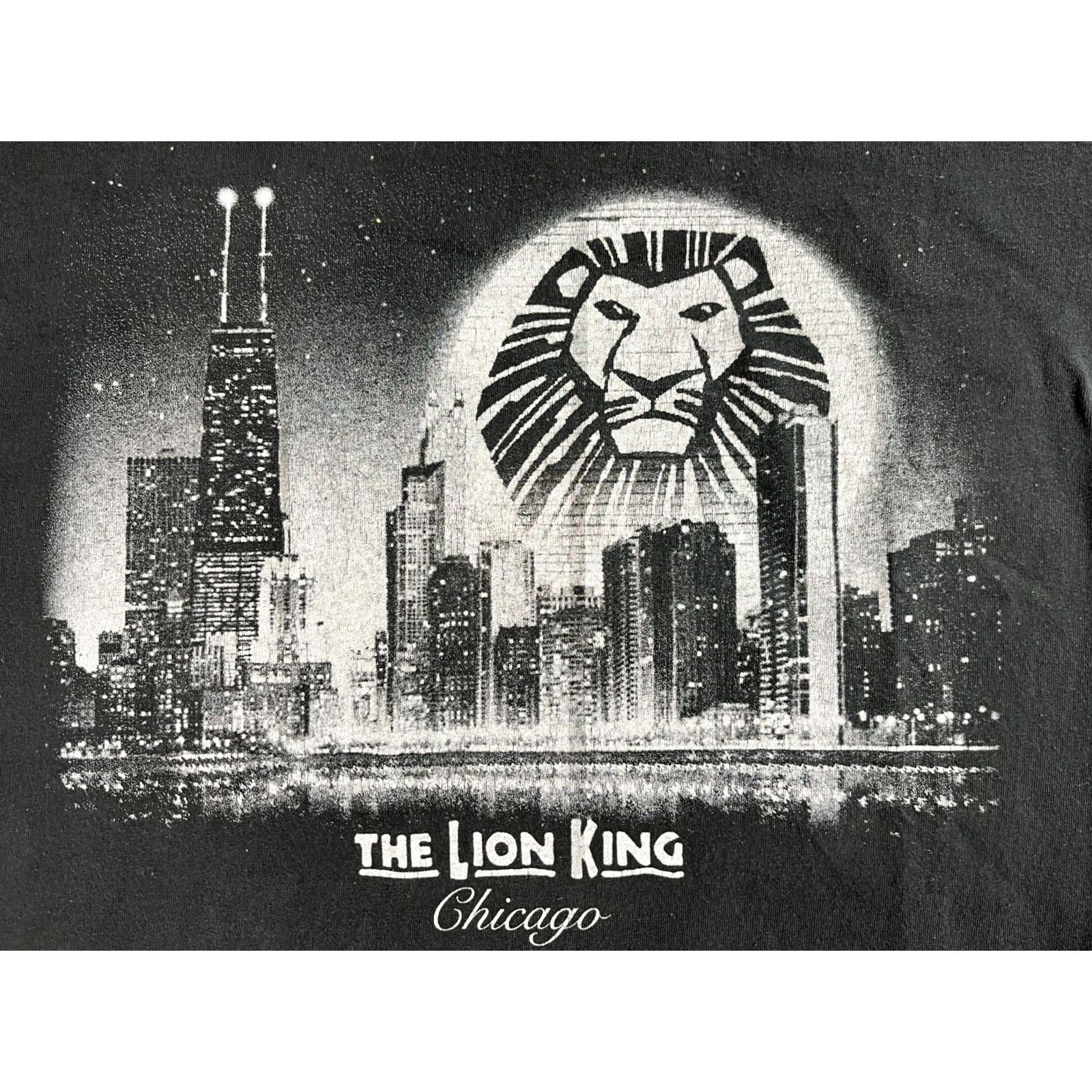 Disney Disney The Lion King Chicago Unisex Adult T-Shirt Sz L Black Cotton Crew Neck Short Sleeve Regular Man? Size US L / EU 52-54 / 3 - 4 Thumbnail