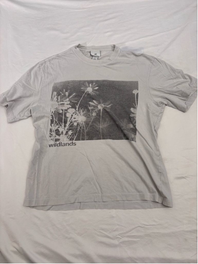 H&M Men's H&M Graphic T-Shirt Size M White Size US M / EU 48-50 / 2 - 1 Thumbnail