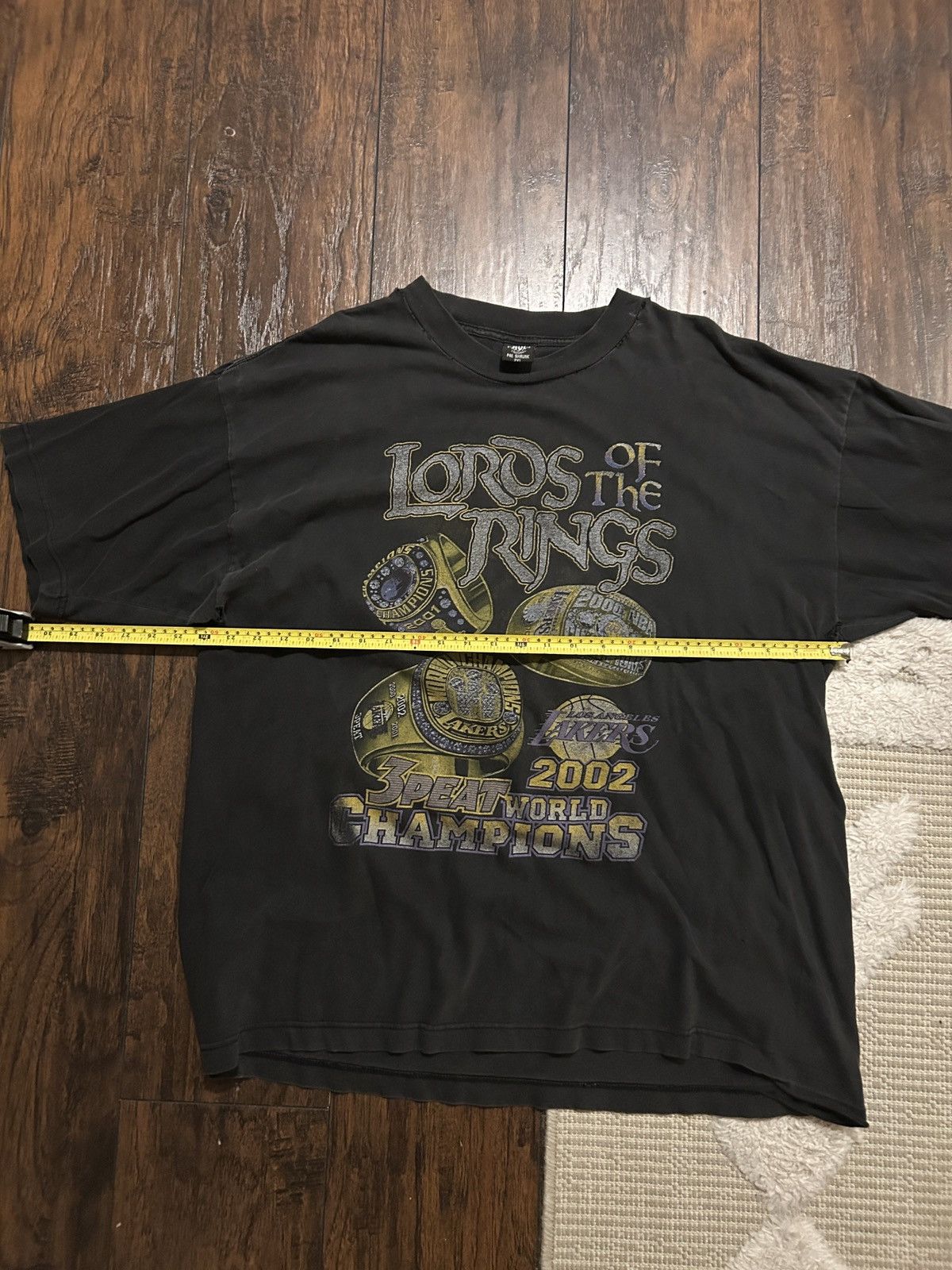 Vintage 2002 Vintage Los Angeles Lakers NBA Championship 3 Peat Size US XXL / EU 58 / 5 - 3 Thumbnail