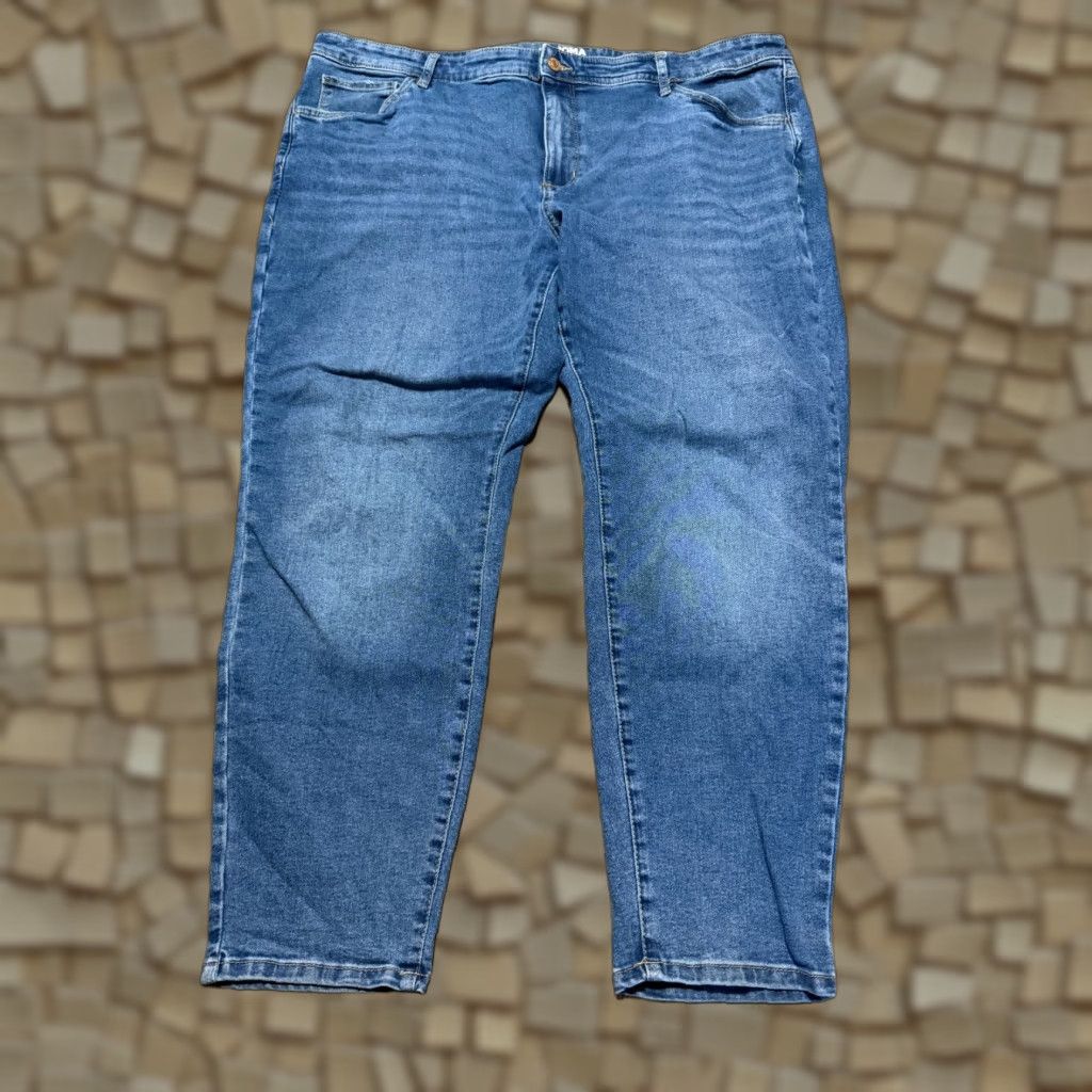 Vintage Sonoma Jeans Women's 20W Blue Denim Skinny High Rise Jeans Women's Plus Size 20W Blue Denim Stretch 5-Pocket Inseam 27in Facial Notes: none Size 42" / US 20 - 1 Thumbnail