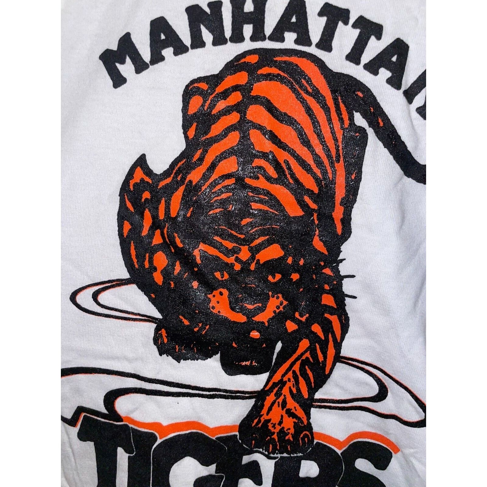 Anvil Vintage Manhattan Long Sleeve Shirt Tigers Paint stain 90s Size US L / EU 52-54 / 3 - 3 Thumbnail